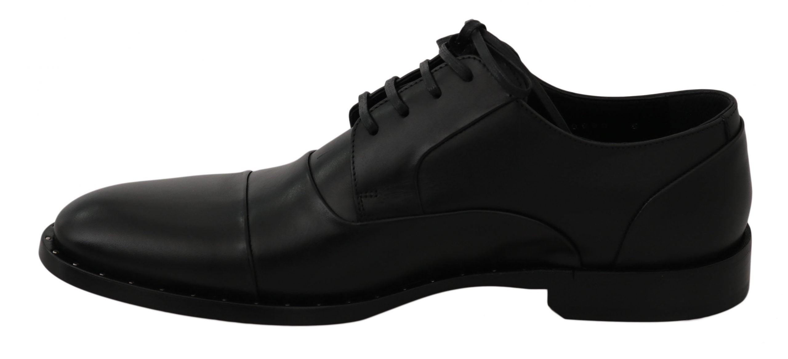 Dolce & Gabbana Schwarzes Leder Derby Formale Schuhe-5