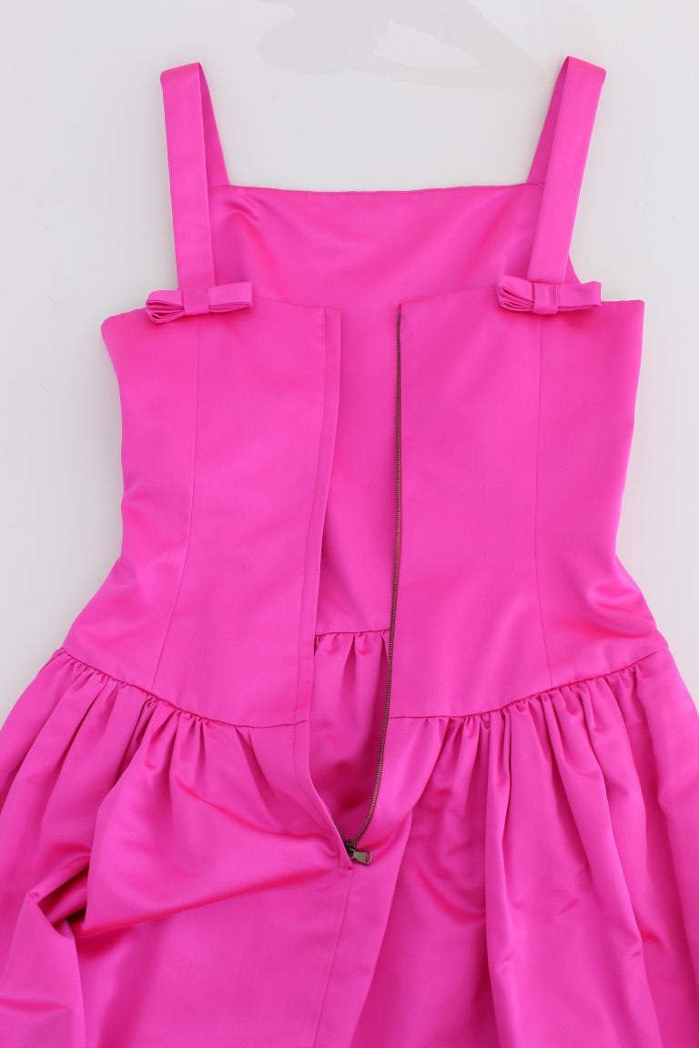 Dolce & Gabbana Pink Silk Long Sheath Dress Ball Gown-6