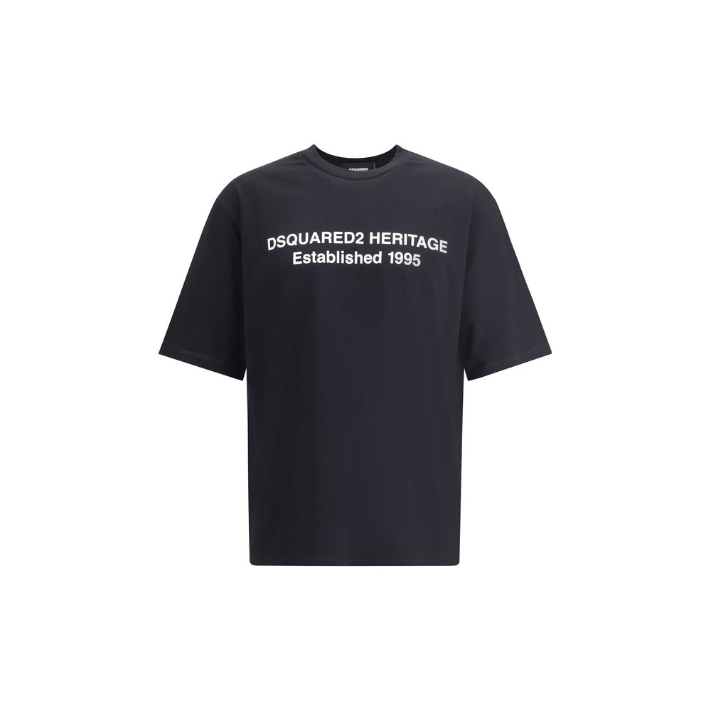 Dsquared² Schwarzes Baumwoll-T-Shirt-1