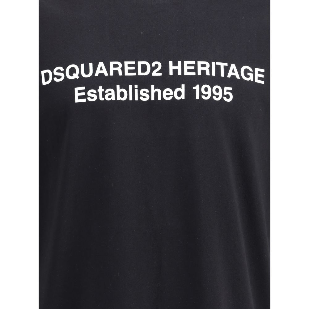 Dsquared² Schwarzes Baumwoll-T-Shirt-3