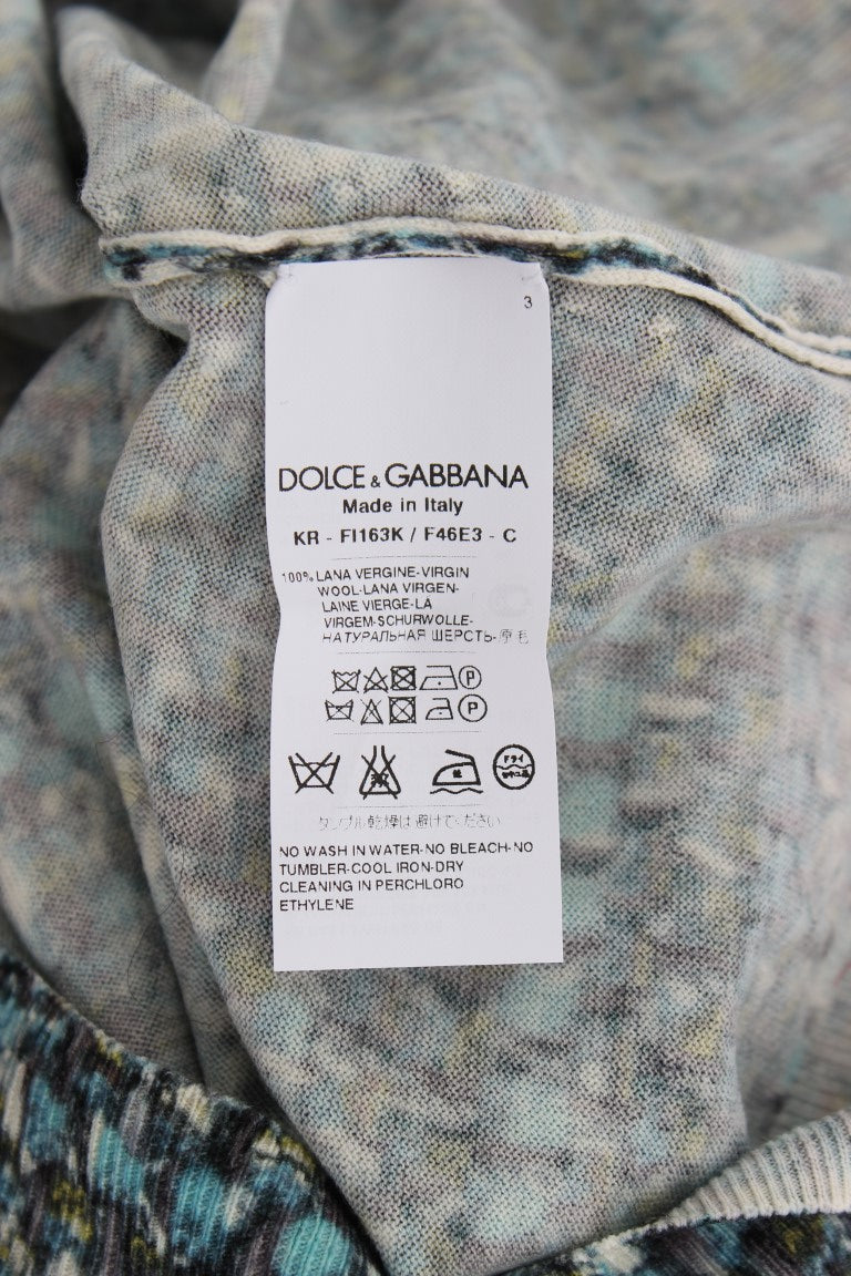 Dolce & Gabbana Blue Wool Sleeveless Sweater-7