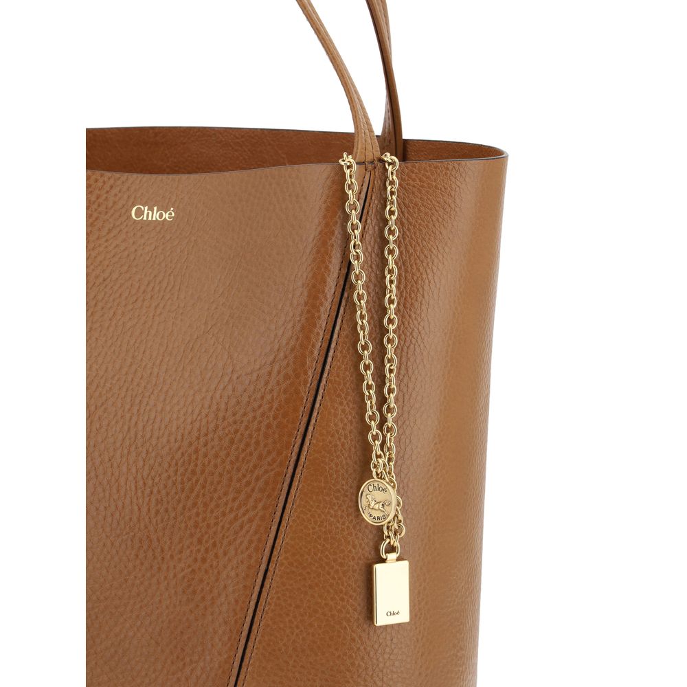 Chloé Braune Kalbsleder Bos Taurus Schultertasche-4