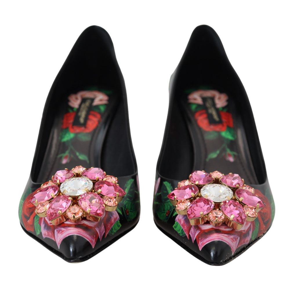 Dolce & Gabbana Schwarze Lederpumps mit hohem Absatz-2