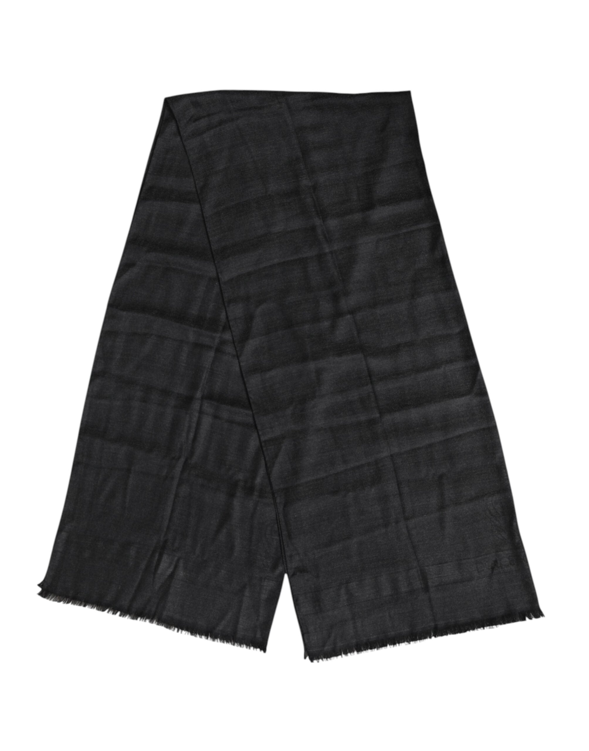 Dolce & Gabbana Dunkelgrauer Kaschmir-Fransen-Halswärmer-Schal-3