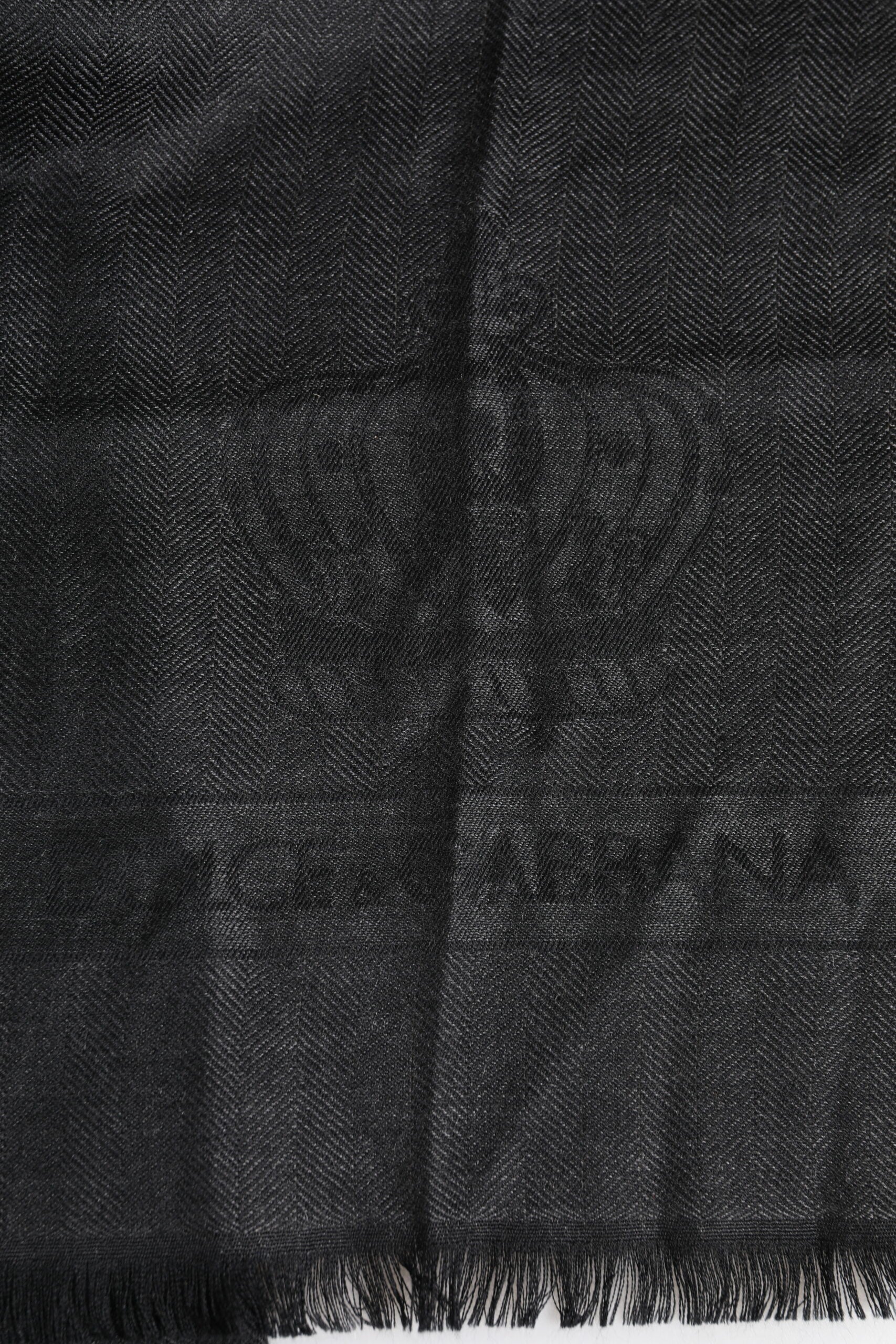 Dolce & Gabbana Dunkelgrauer Kaschmir-Fransen-Halswärmer-Schal-4
