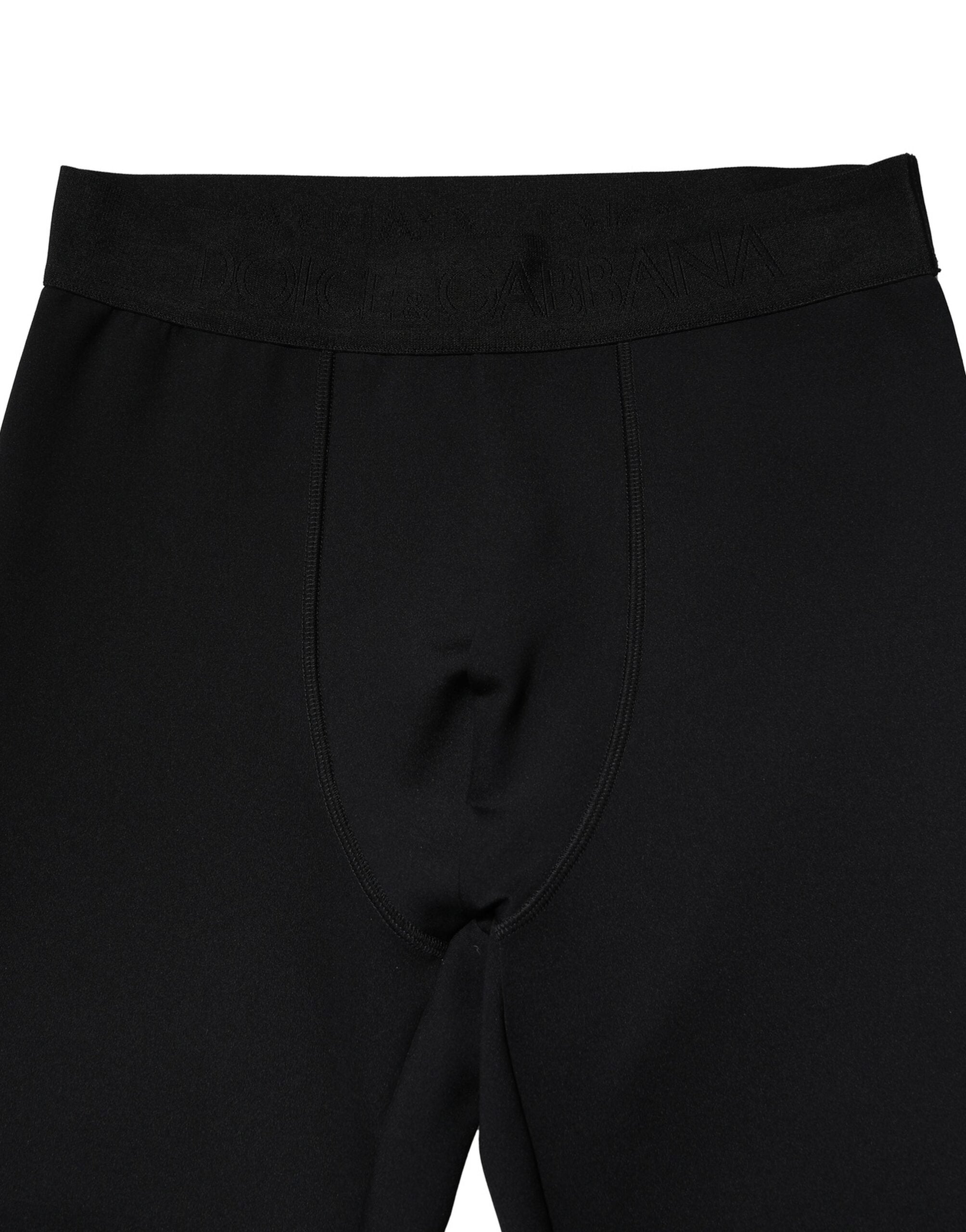 Dolce & Gabbana Black Nylon Elastic Logo Men's Leggings Trousers-5