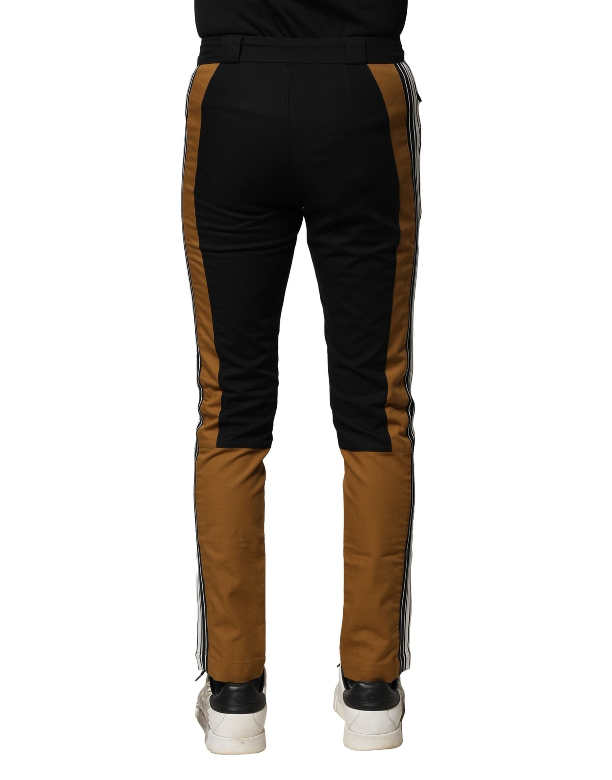 Dolce & Gabbana Multicolor Baumwolle Slim Fit Männer Hosen-4