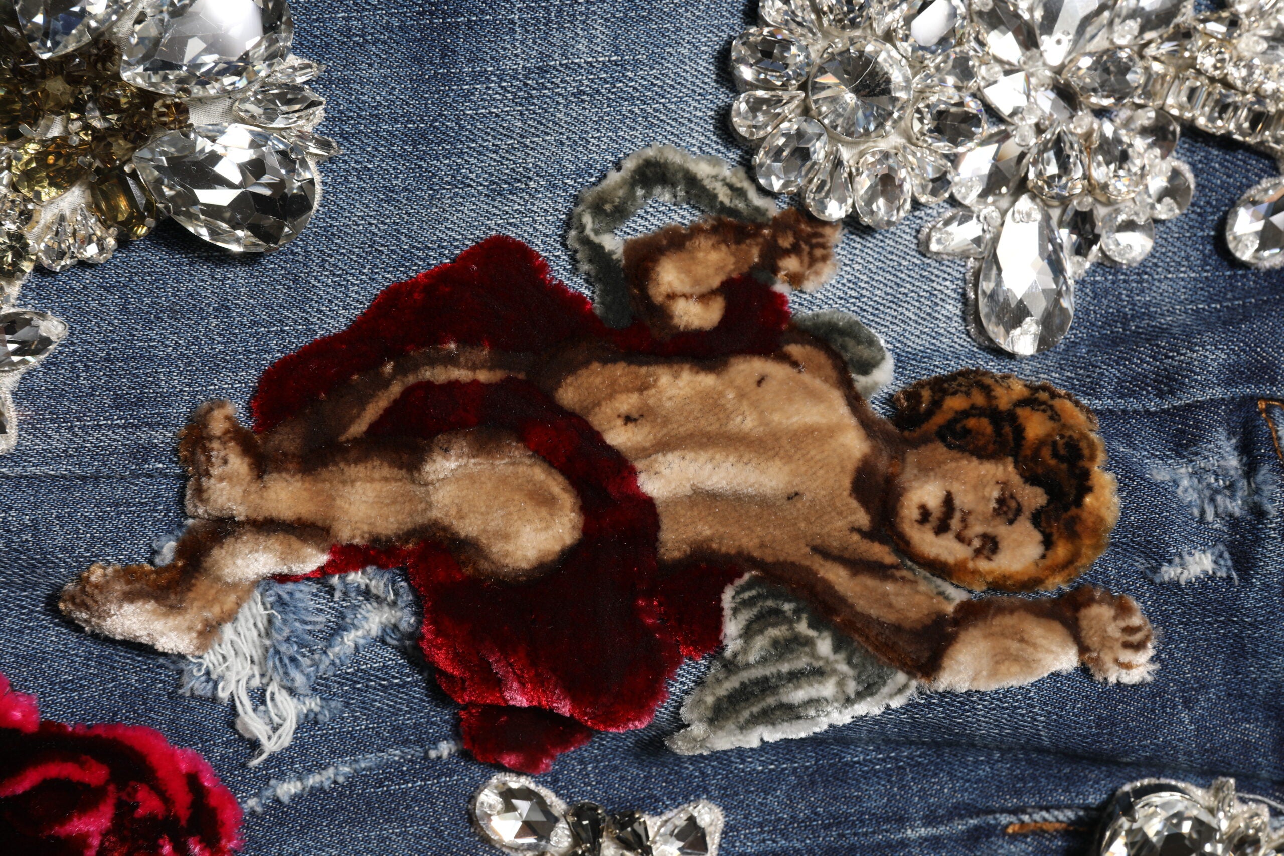 Dolce & Gabbana Blaue Baumwolle mit Strassverzierung Denim Jeans-6
