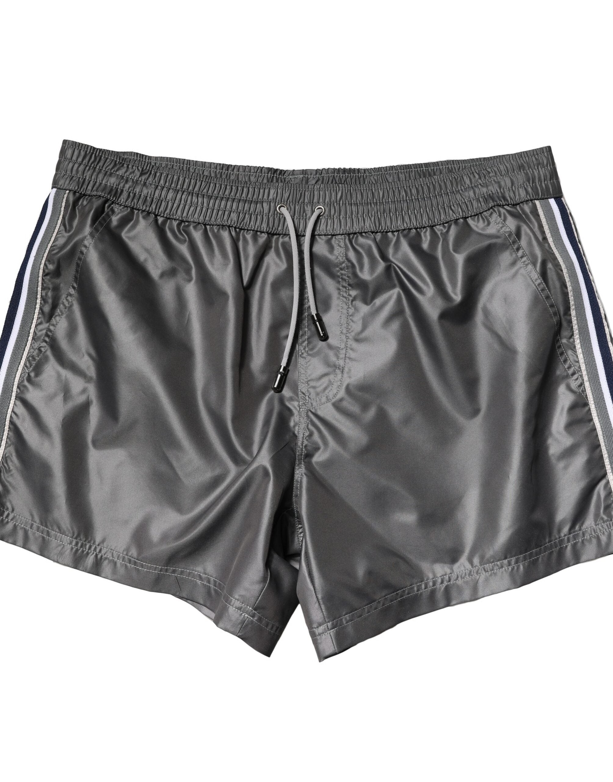 Dolce & Gabbana grey casual Bermuda shorts in polyester with a mid-waisted cut-5