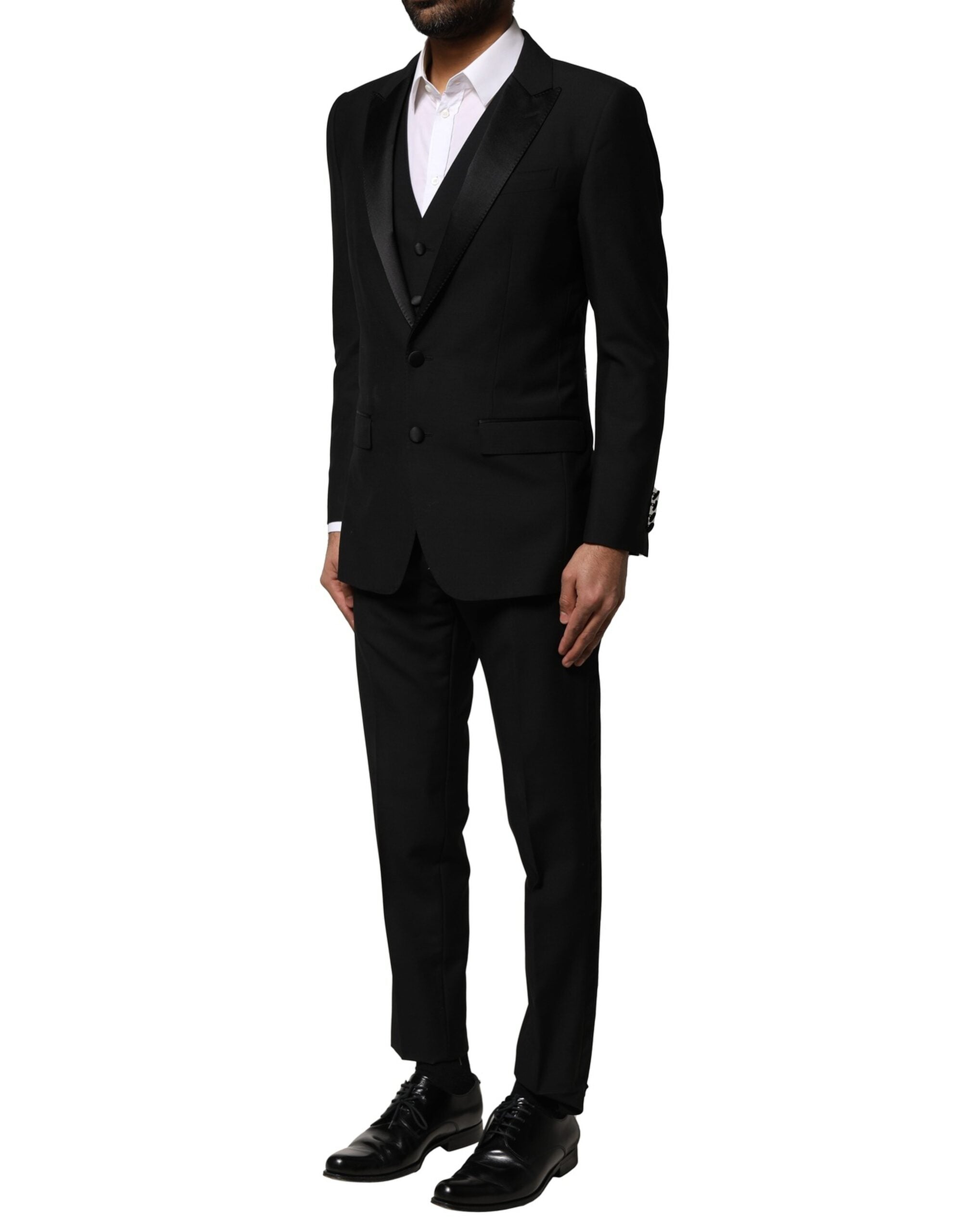 Dolce & Gabbana Black single-breasted wool suit (3 pieces)-3