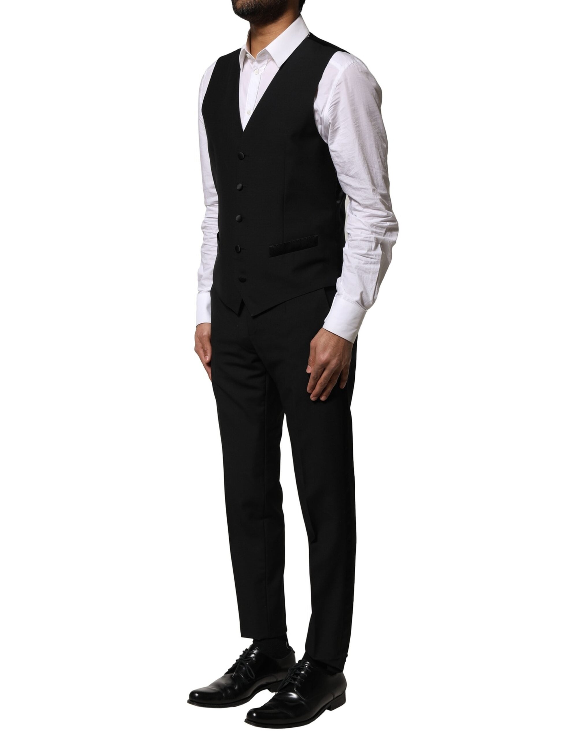 Dolce & Gabbana Black single-breasted wool suit (3 pieces)-7