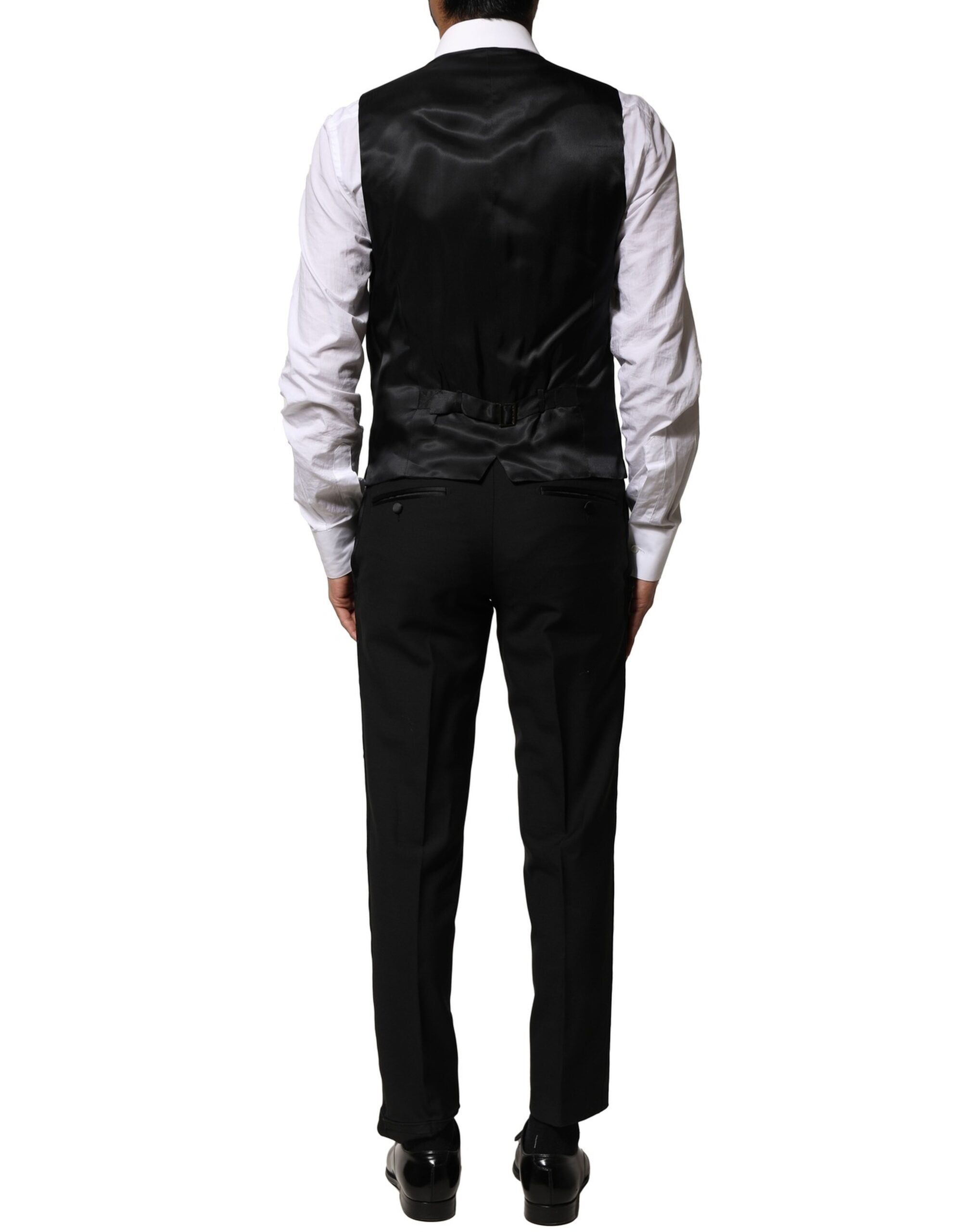 Dolce & Gabbana Black single-breasted wool suit (3 pieces)-8