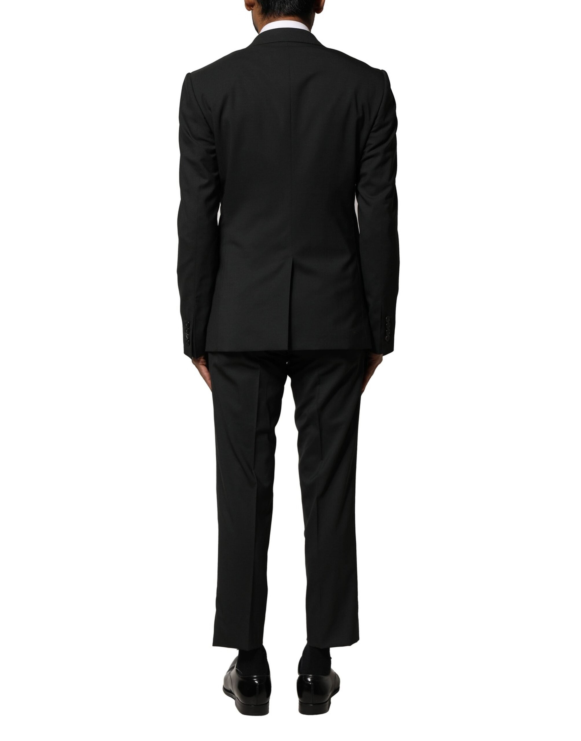 Dolce & Gabbana Schwarzer einreihiger Anzug aus Wolle (2 Teile)-4