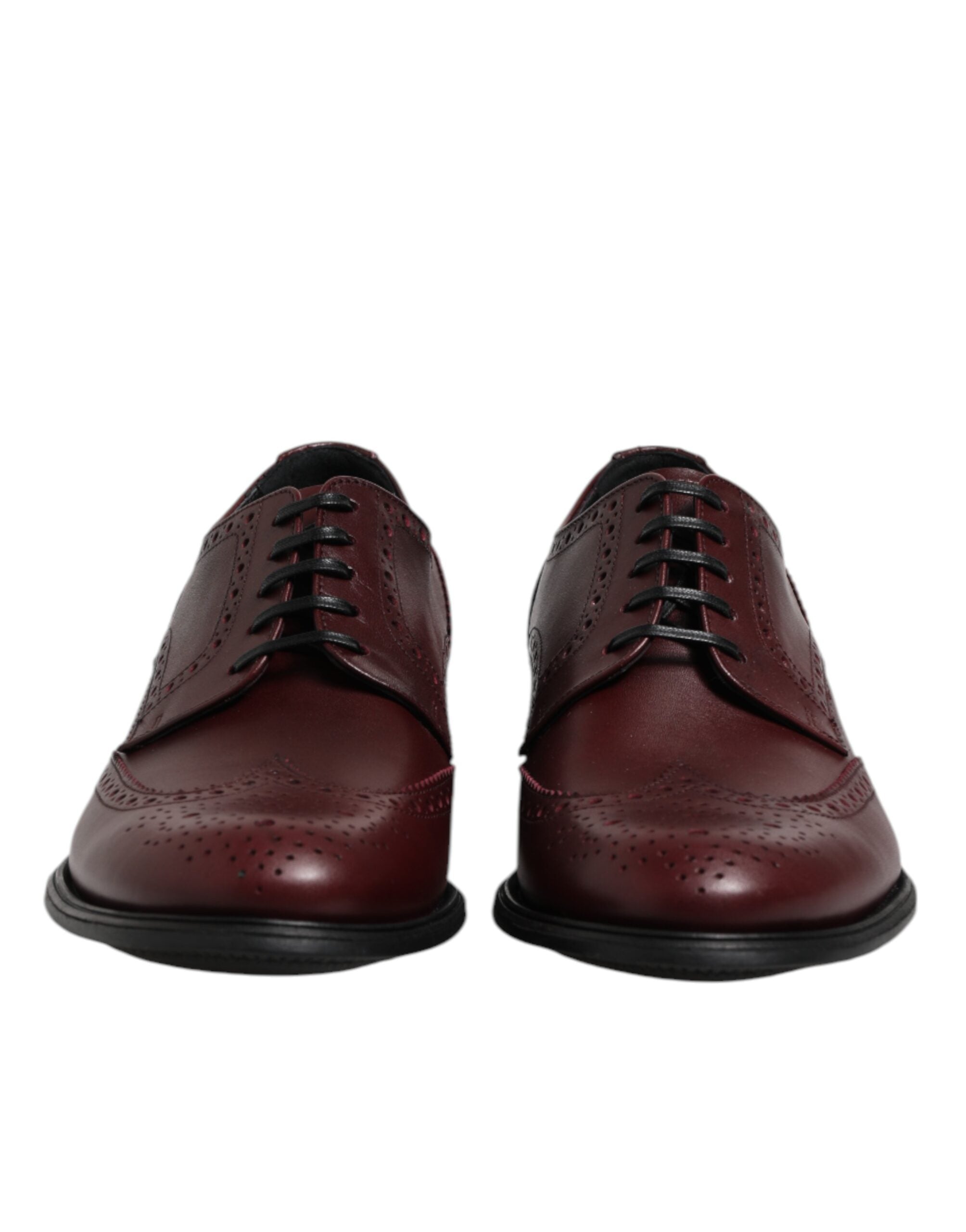 Dolce & Gabbana Brown Leather Lace-Up Derby Dress Shoes-2