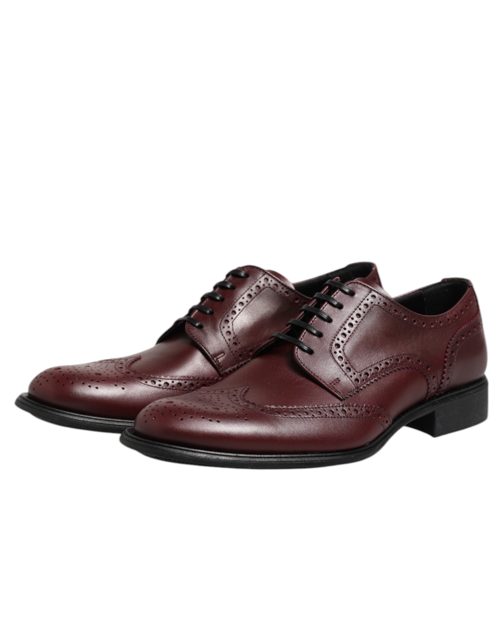 Dolce & Gabbana Brown Leather Lace-Up Derby Dress Shoes-4