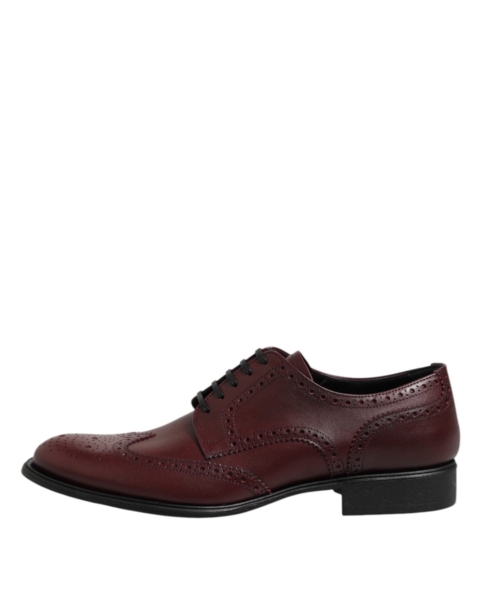 Dolce & Gabbana Brown Leather Lace-Up Derby Dress Shoes-6