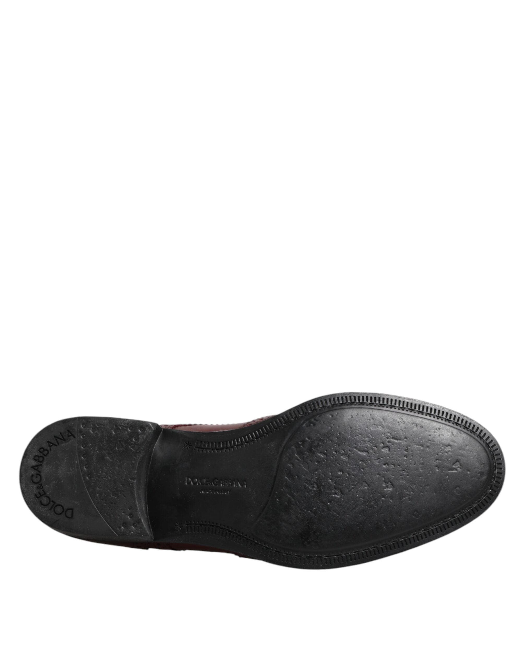Dolce & Gabbana Brown Leather Lace-Up Derby Dress Shoes-8