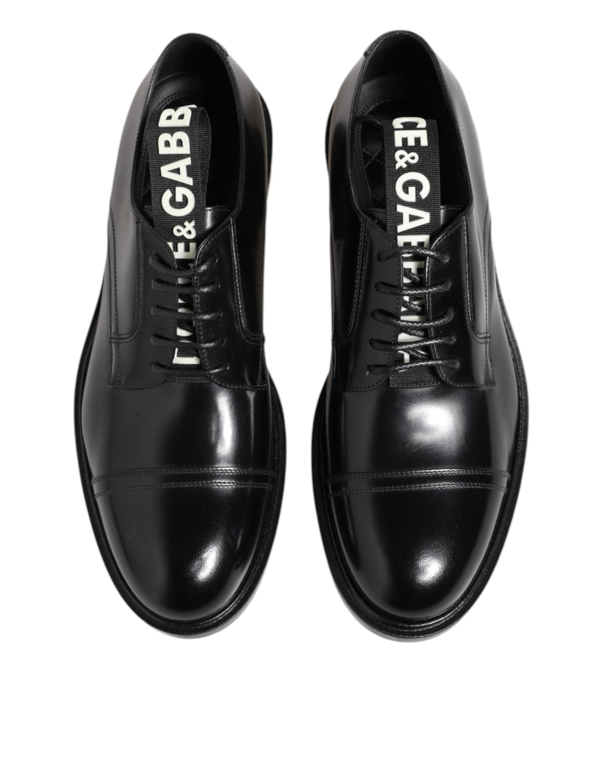 Dolce & Gabbana Black Leather Dress Lace-up Shoes Men's Formal Shoes-3