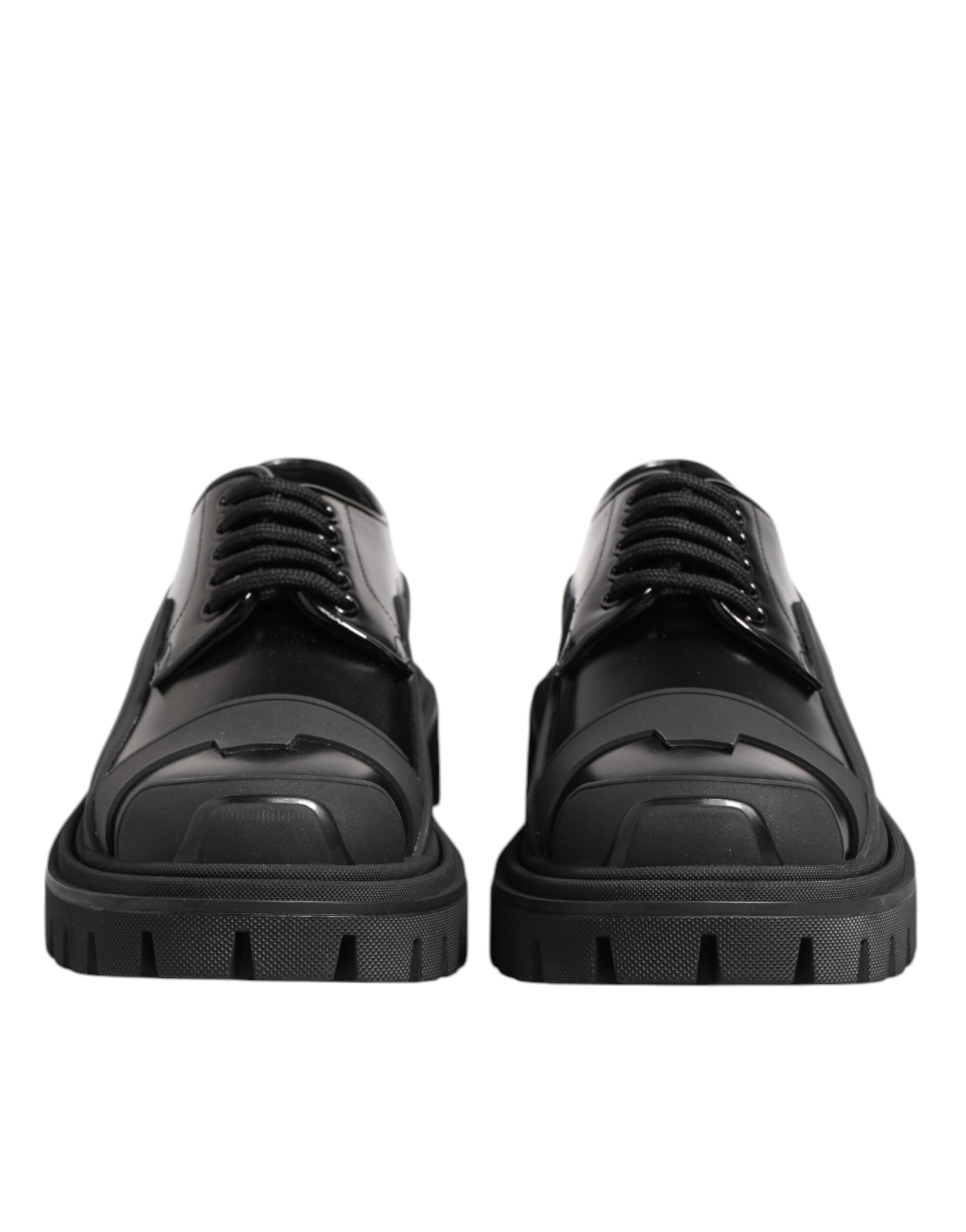 Zapatos Derby de trekking Dolce & Gabbana en charol negro-2