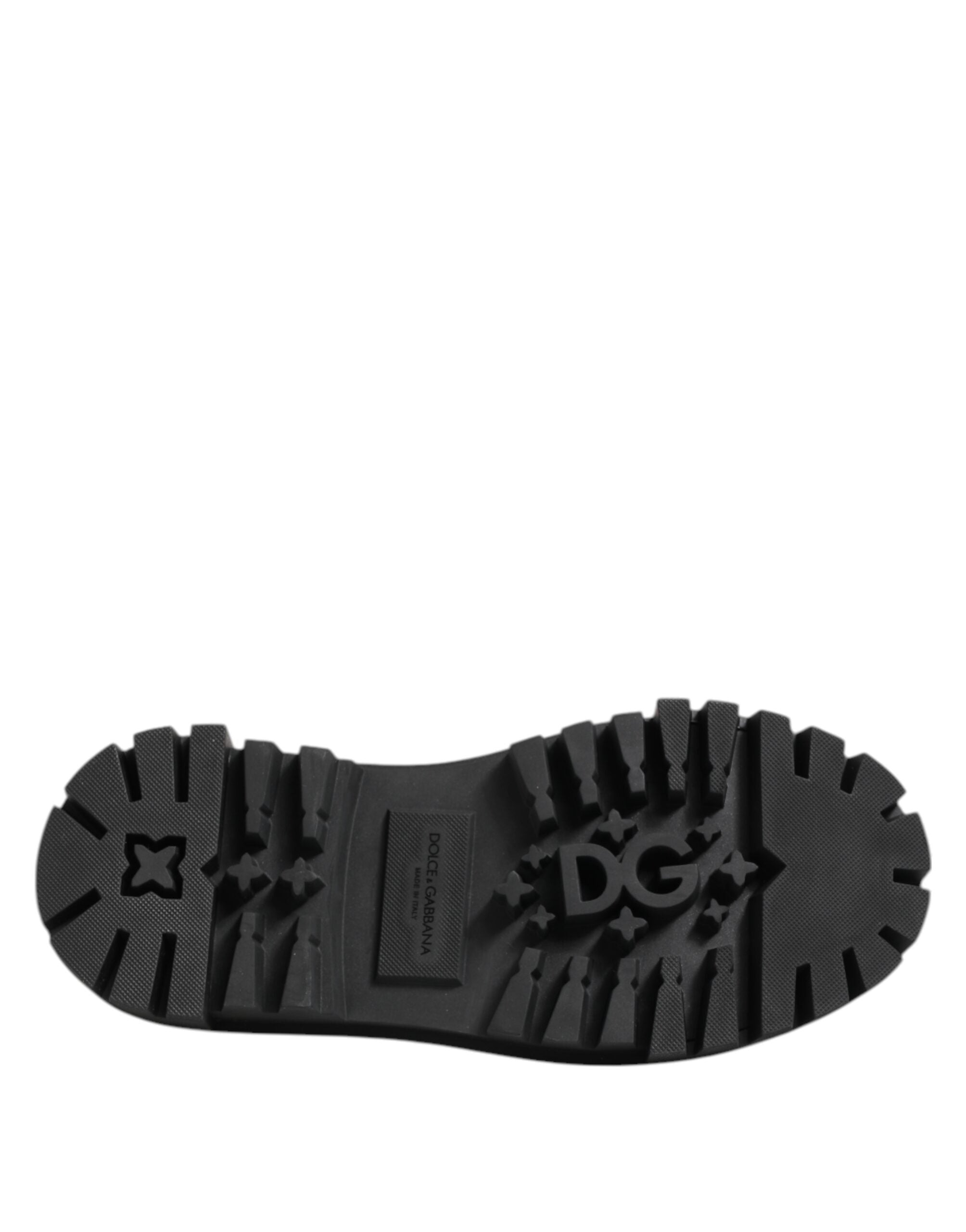 Zapatos Derby de trekking Dolce & Gabbana en charol negro-8
