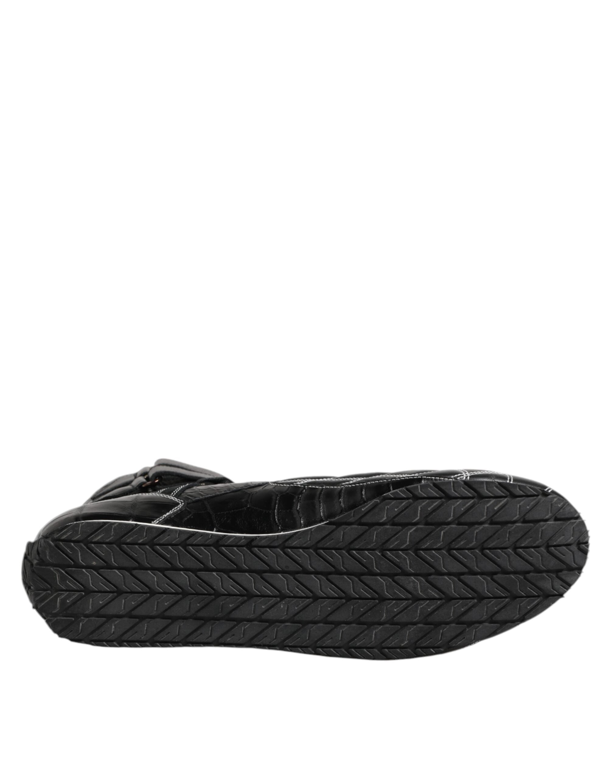 Dolce & Gabbana Black Quilted Leather Lace-Up Shoes-7