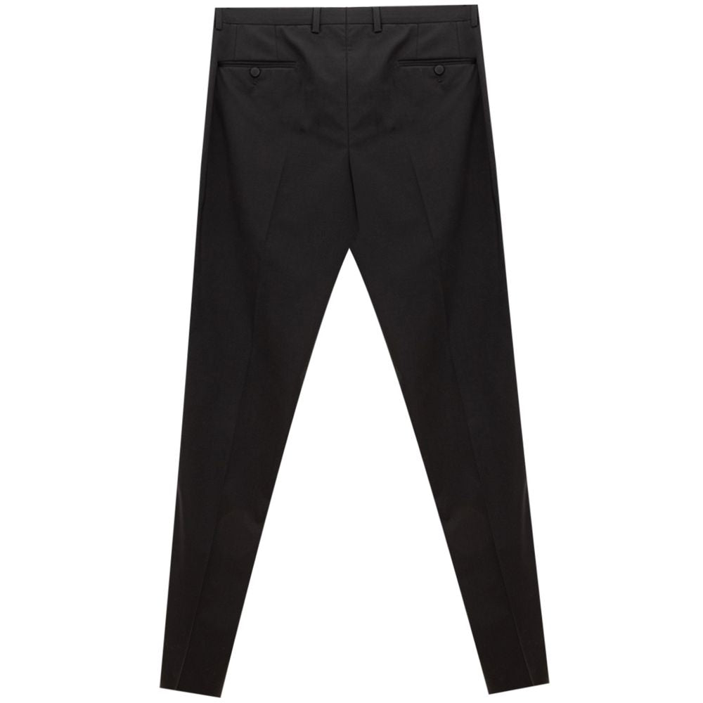 Dolce & Gabbana black wool trousers for formal occasions-2