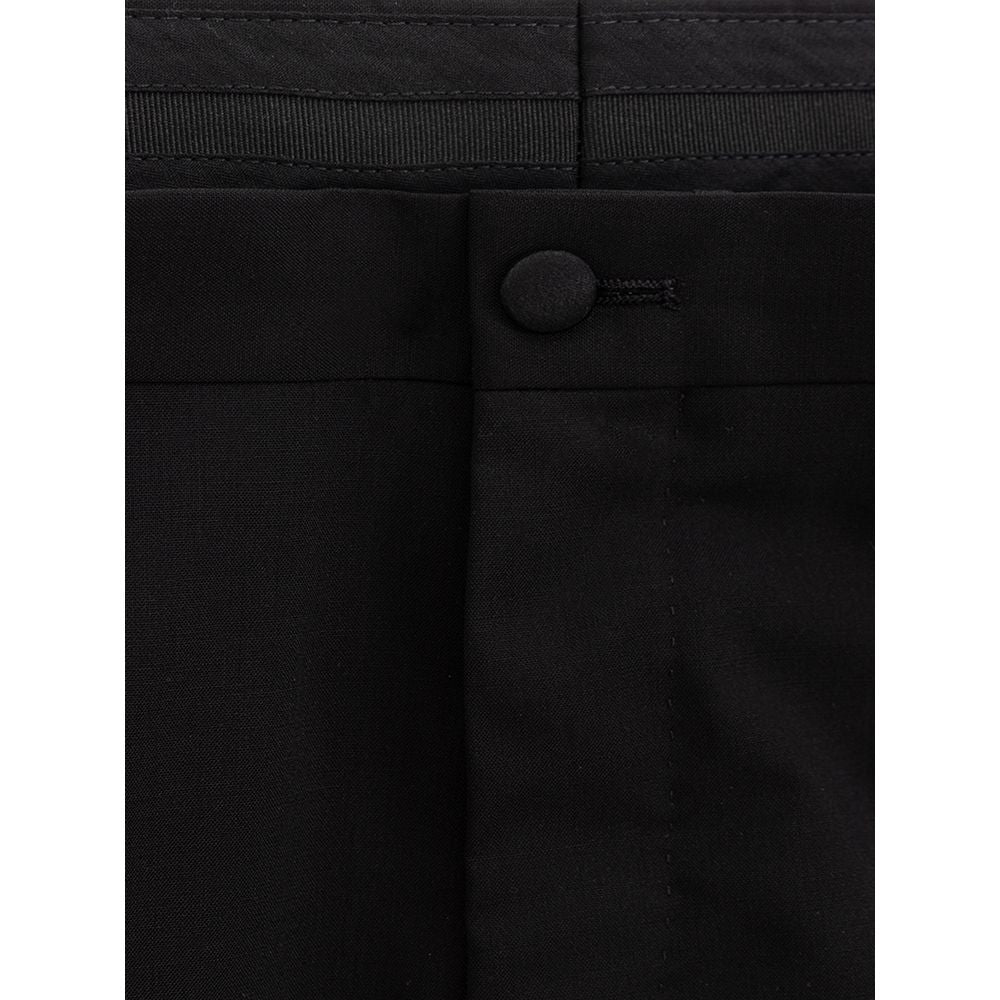 Dolce & Gabbana black wool trousers for formal occasions-3