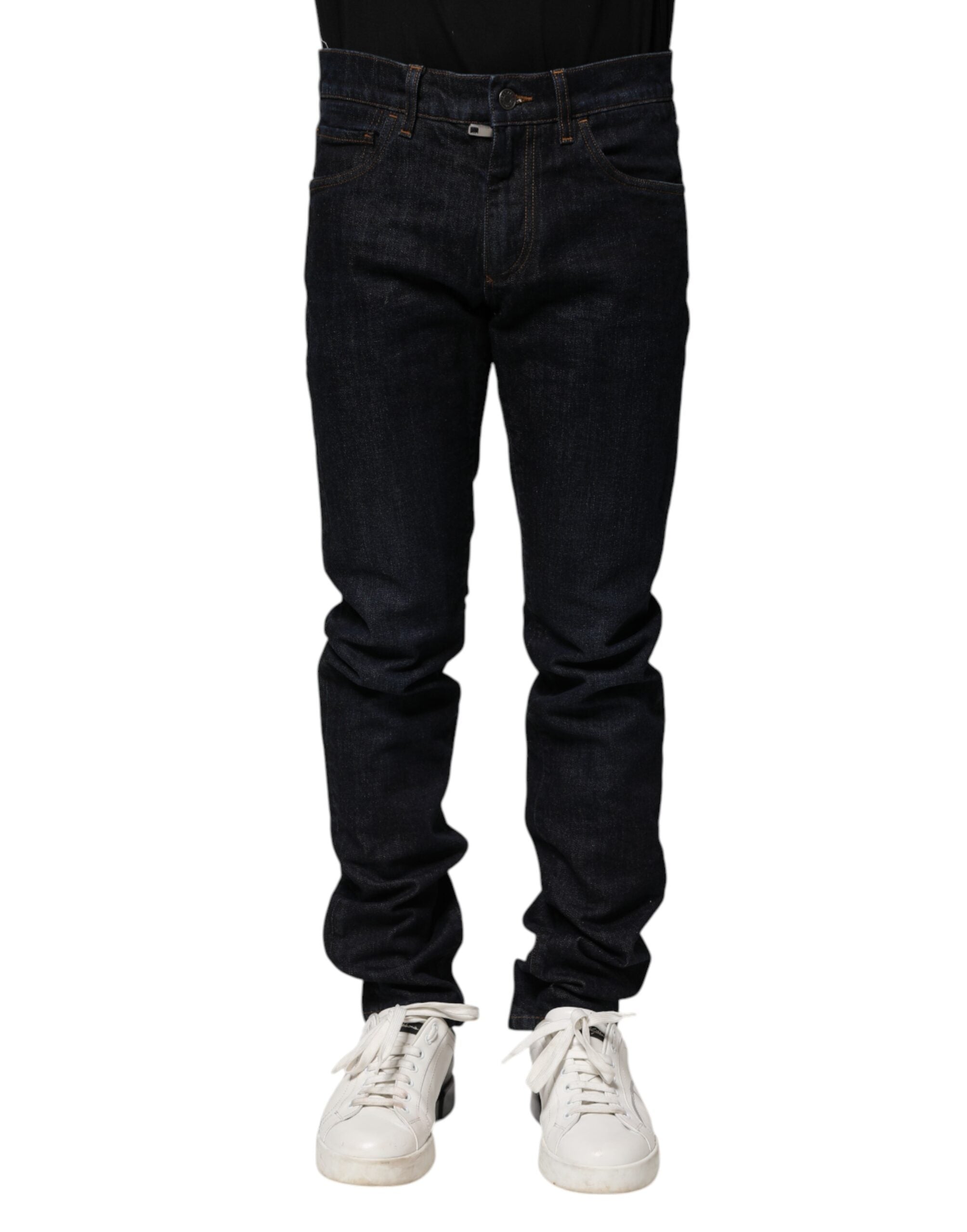 Dolce & Gabbana Men's Black Cotton Skinny Jeans-2