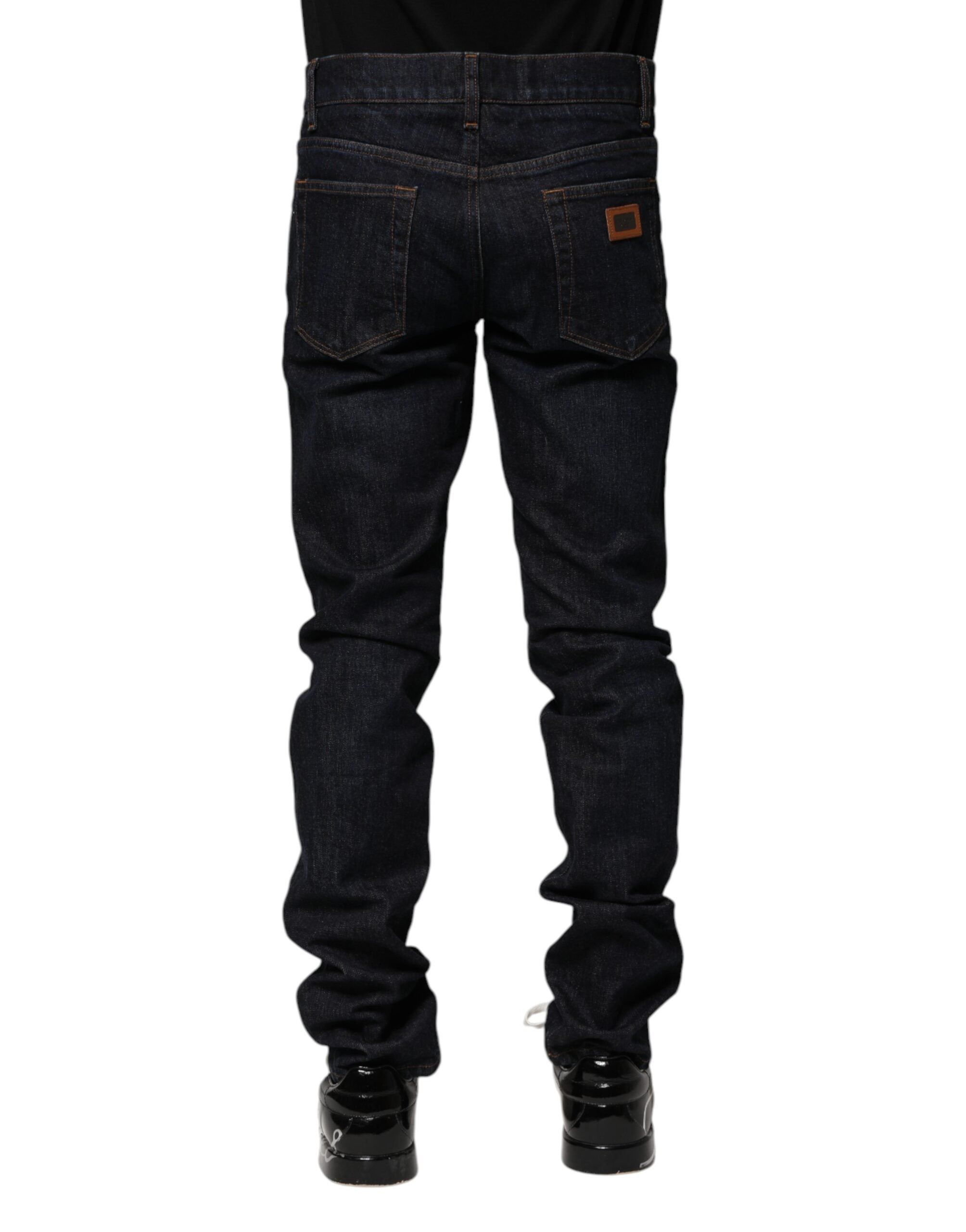 Dolce & Gabbana Men's Black Cotton Skinny Jeans-4