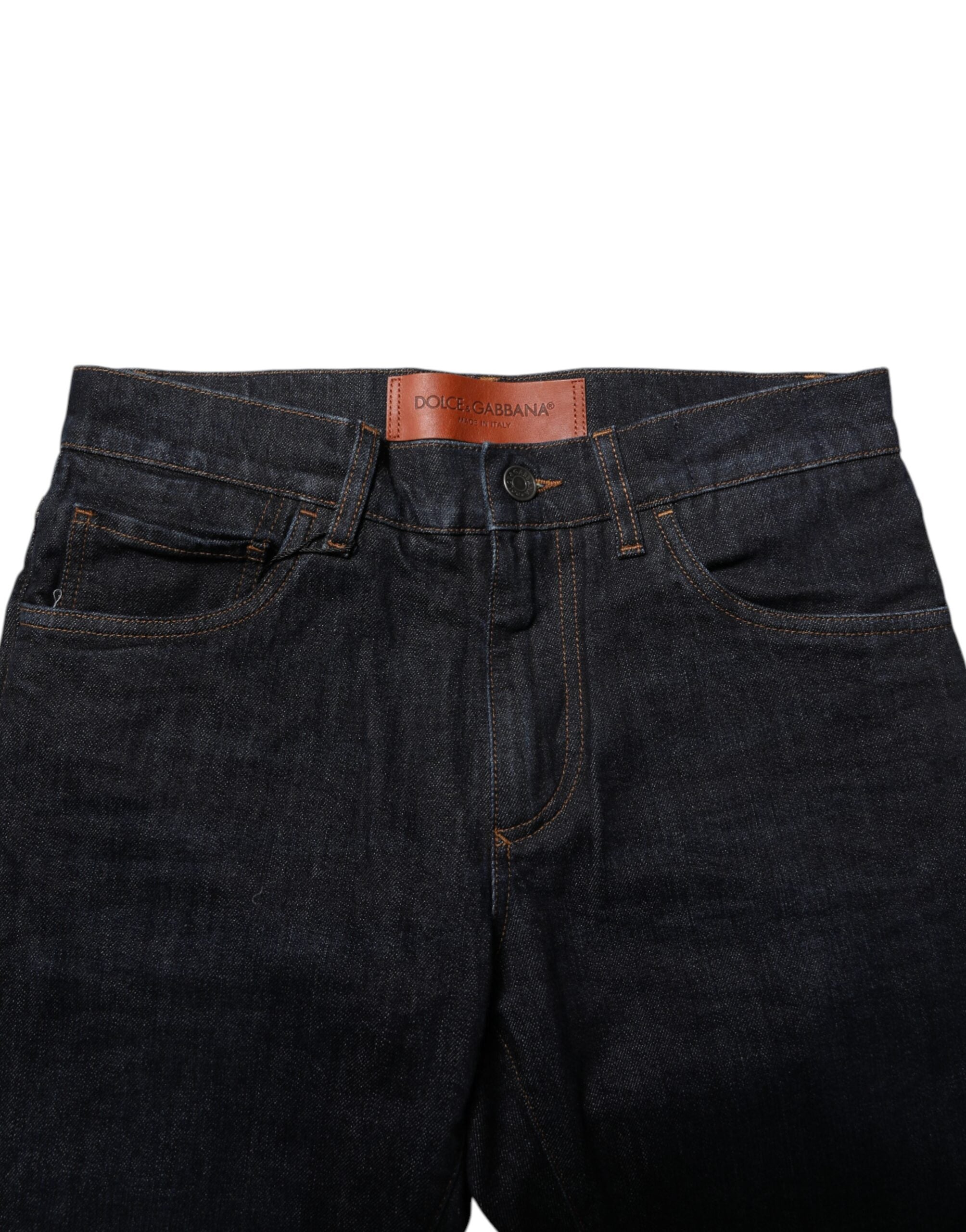 Dolce & Gabbana Men's Black Cotton Skinny Jeans-5