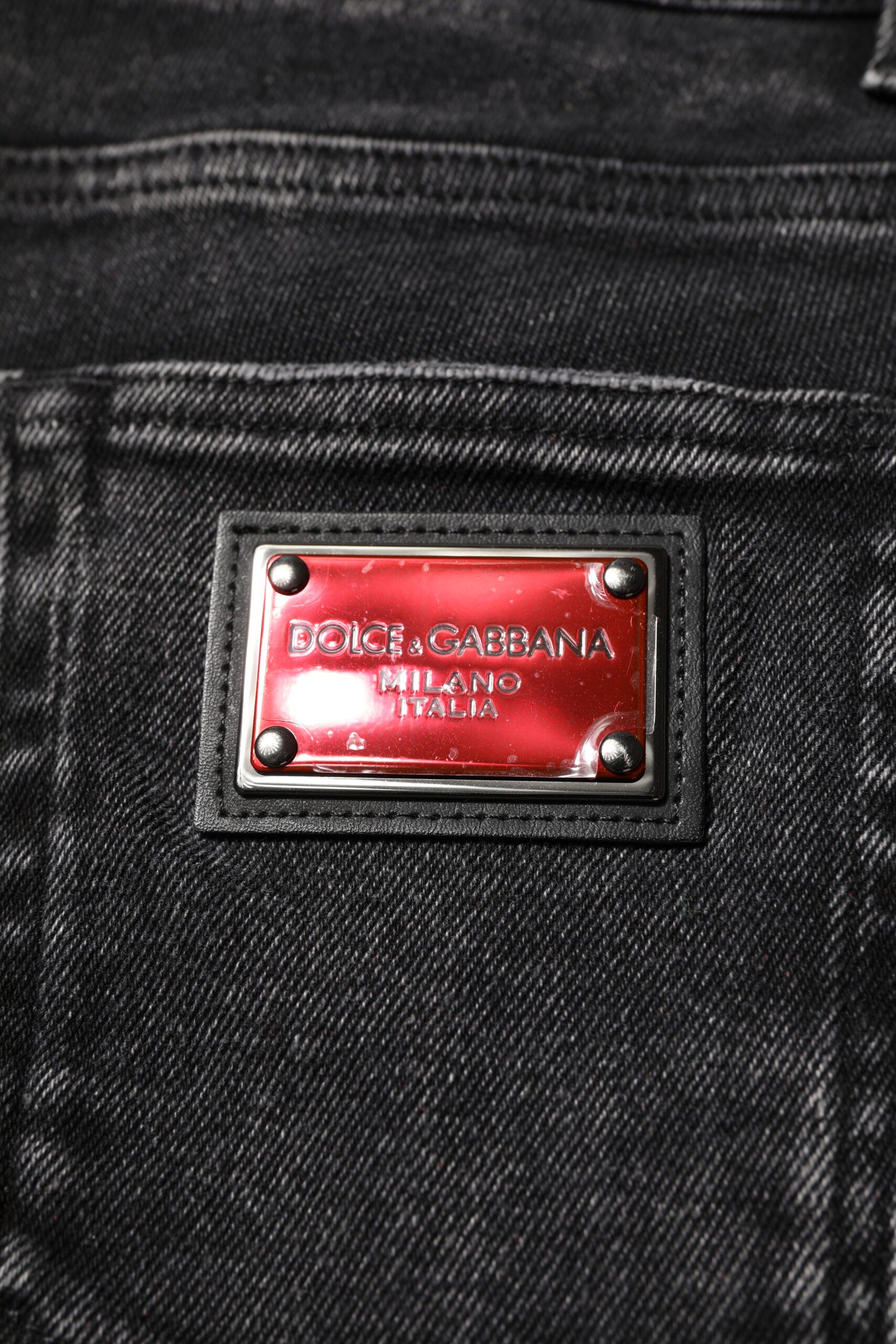 Dolce & Gabbana Schwarz Baumwolle Skinny Männer Denim Jeans-6
