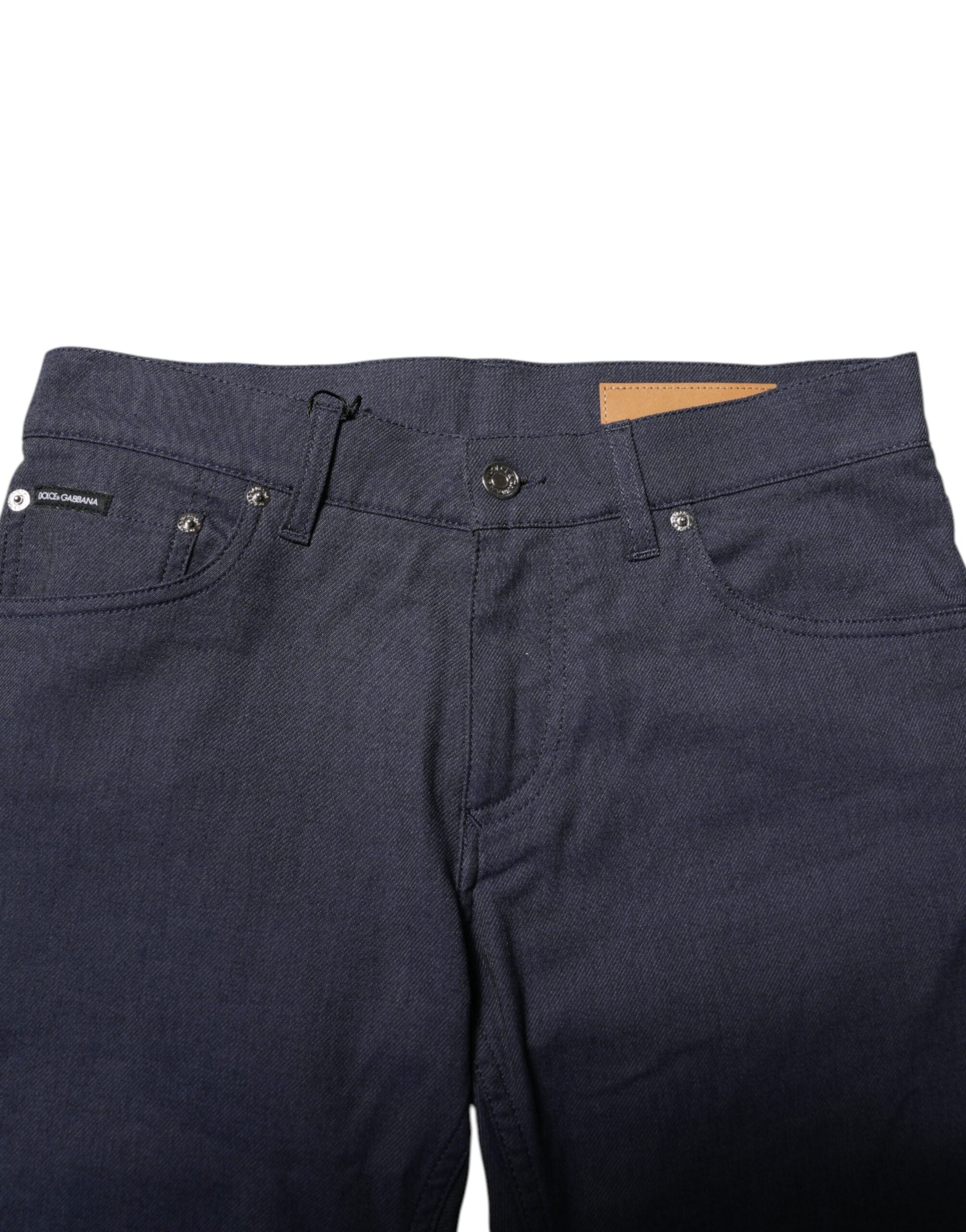 Dolce & Gabbana Dark Blue Skinny Denim Jeans made of Cotton-5
