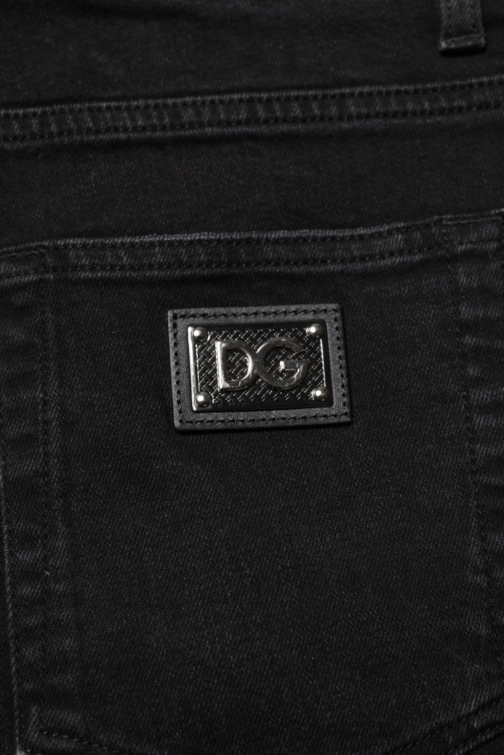 Dolce & Gabbana Black Cotton Skinny Men's Denim Jeans-6