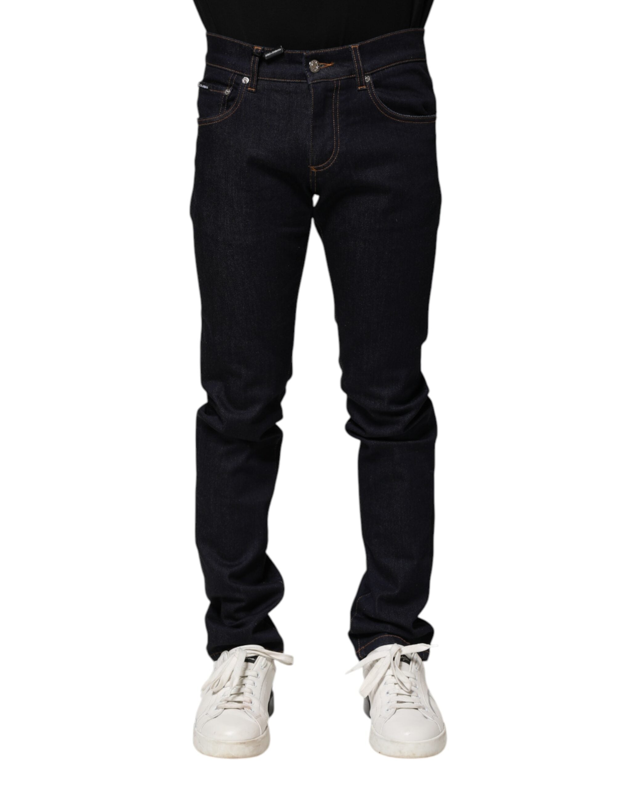 Dolce & Gabbana Black Cotton Skinny Men's Denim Jeans