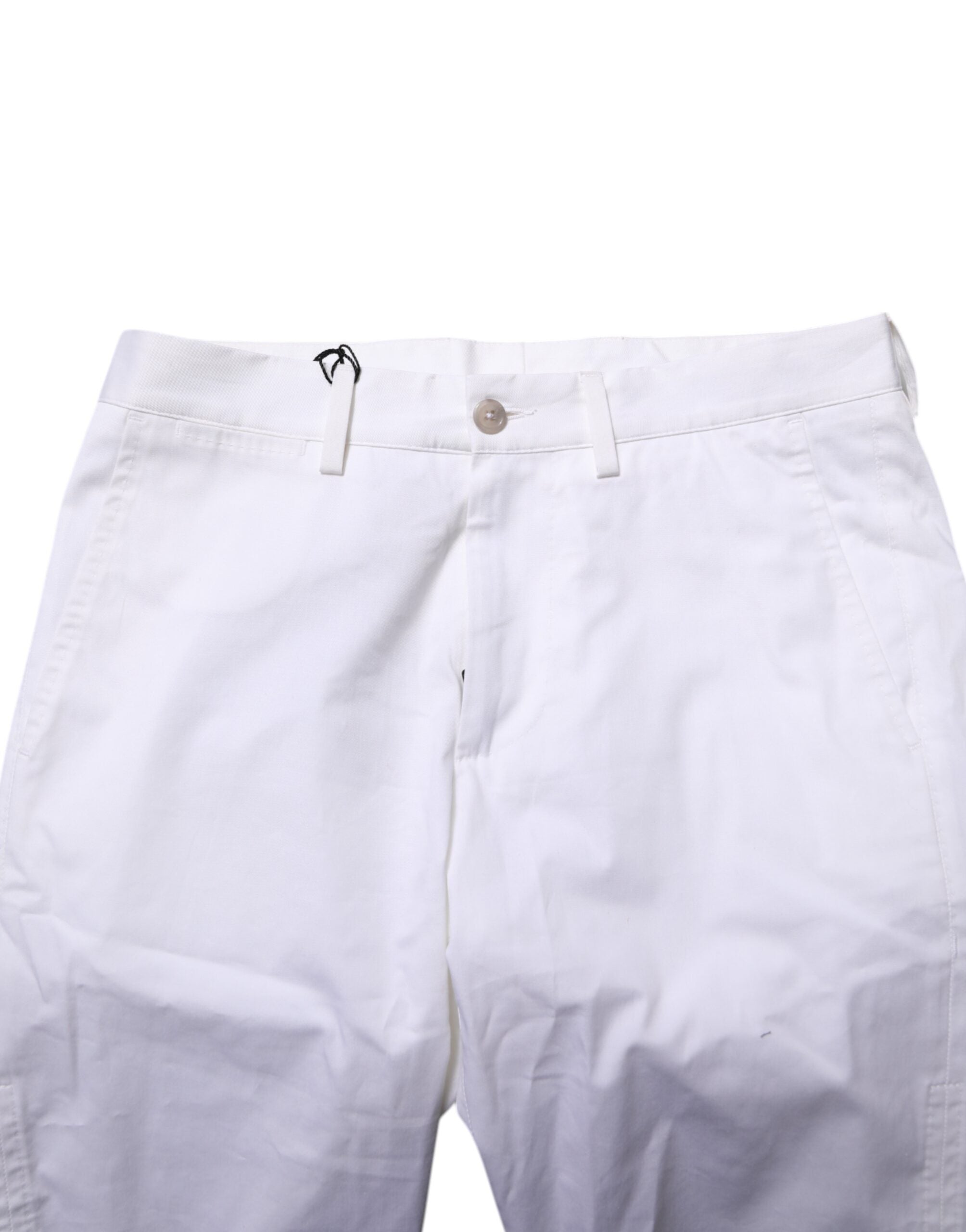 Dolce & Gabbana White Cotton Stretch Men's Denim Bermuda Shorts-5