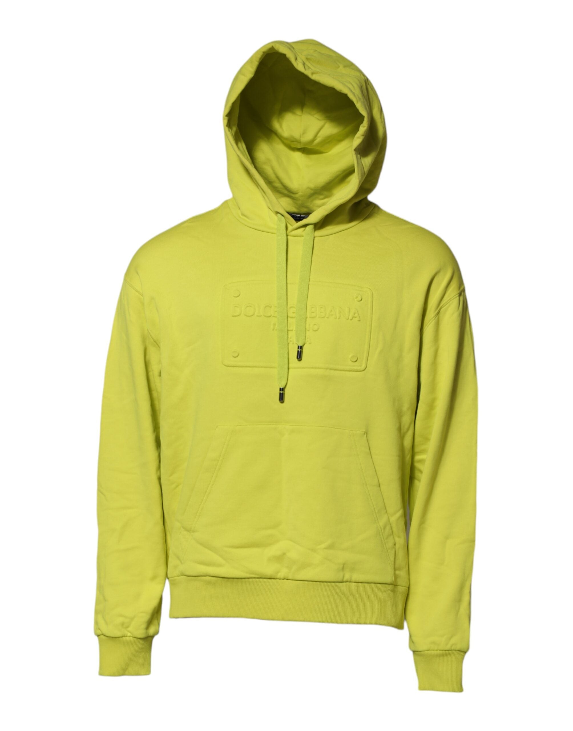Dolce & Gabbana Grünes Logo-Sweatshirt aus Baumwolle mit Kapuze Pullover-1