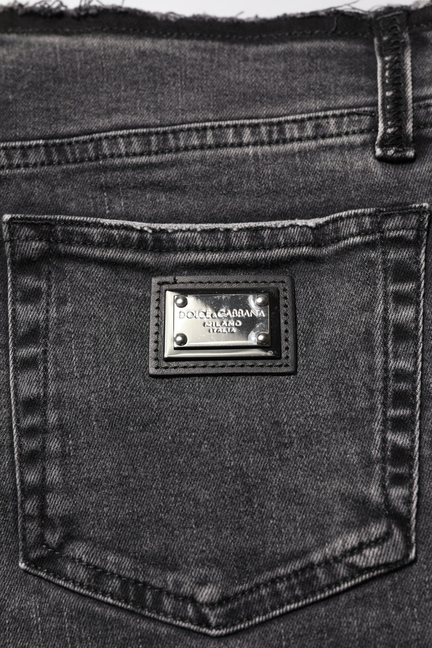 Dolce & Gabbana grey mid-waisted skinny denim jeans in cotton-5