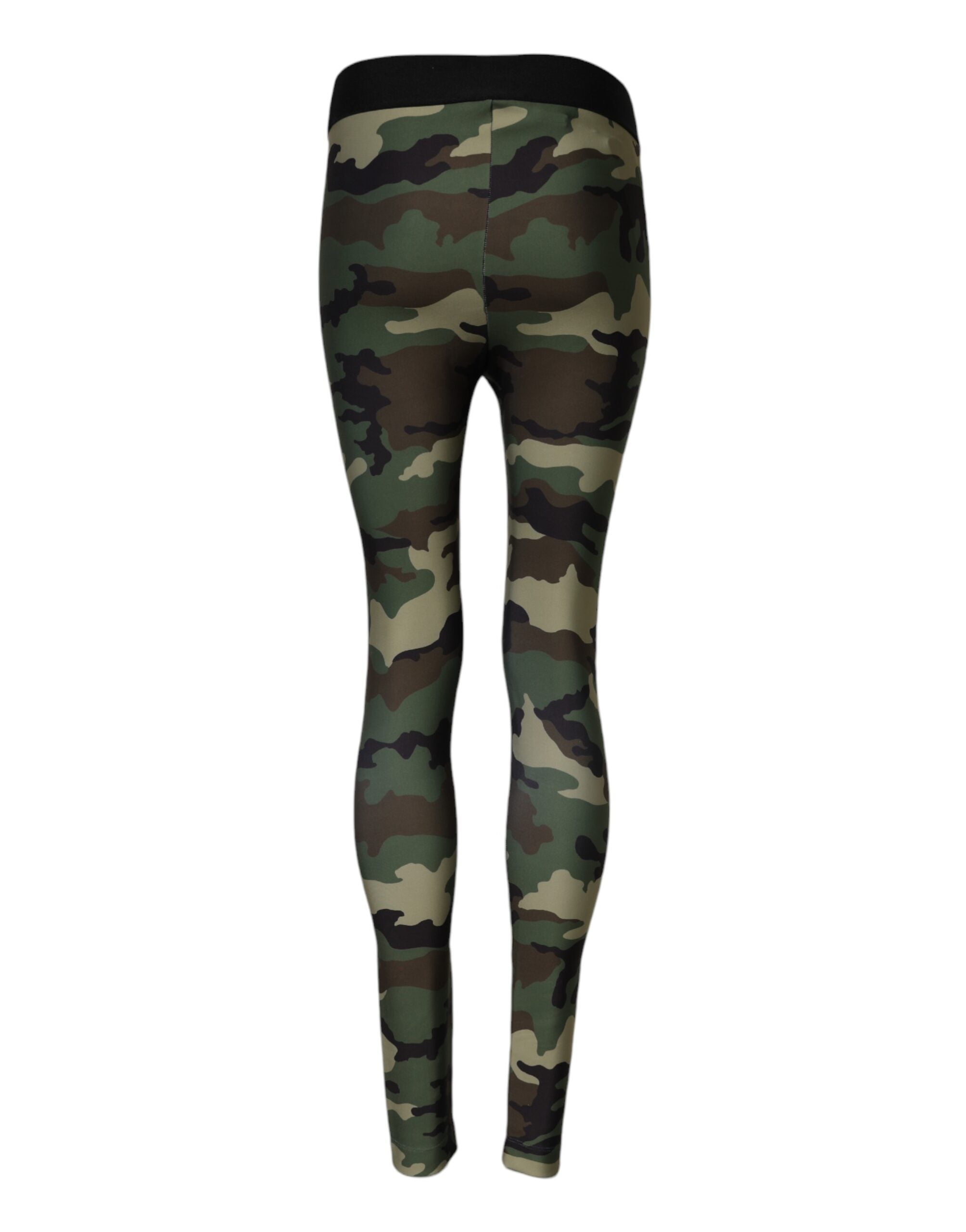 Dolce & Gabbana Multicolor Camouflage DG Waist Leggings Pants-3
