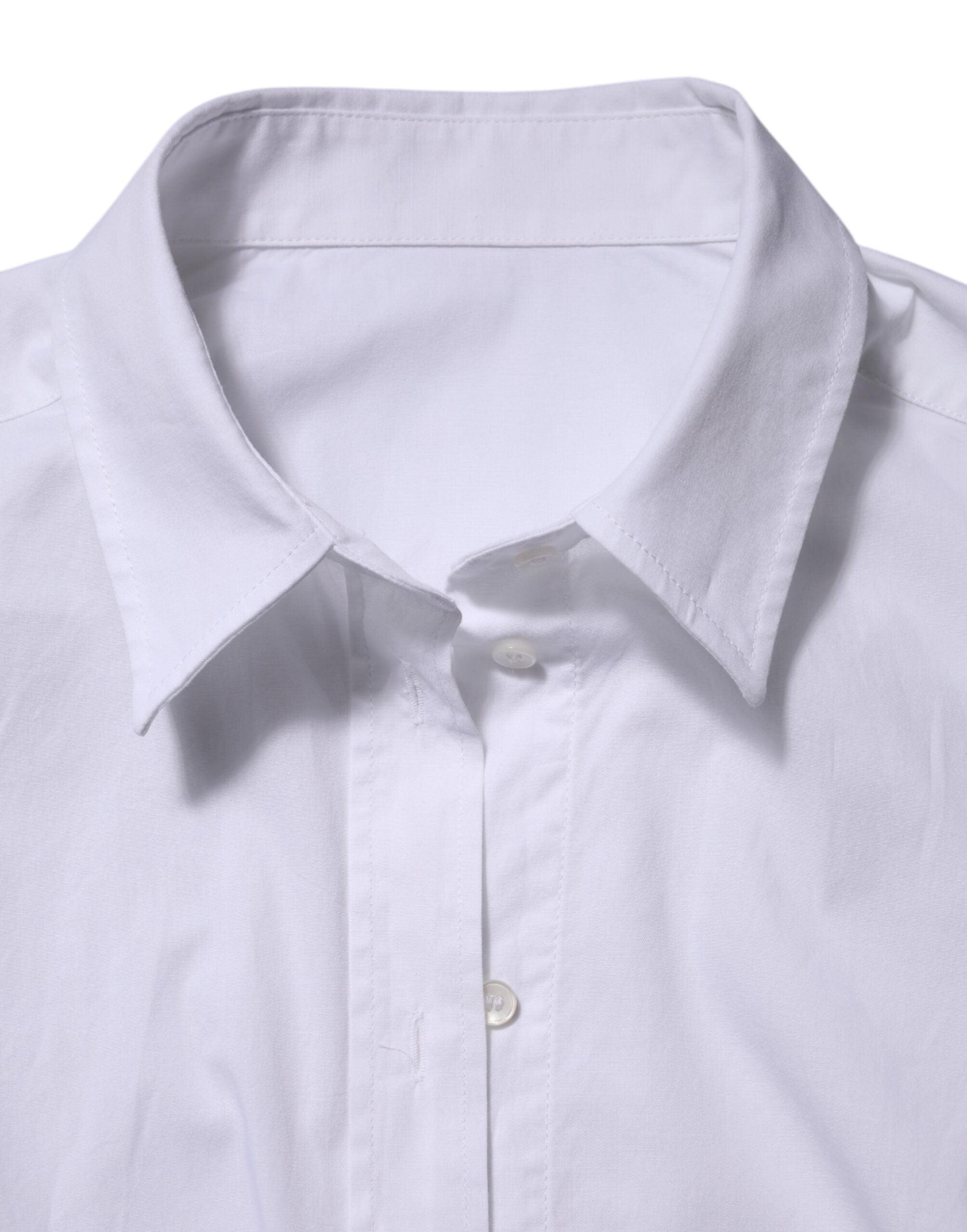 Dolce & Gabbana White cotton shirt with long sleeves and collar-6