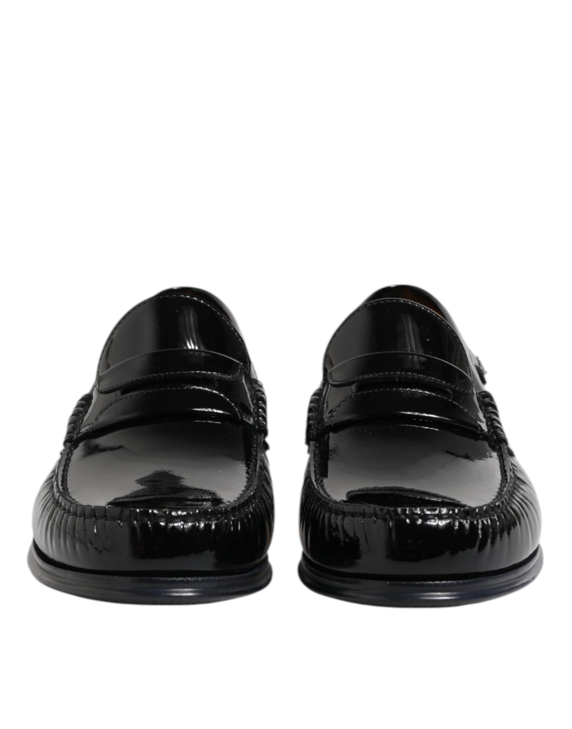 Dolce & Gabbana Schwarze Leder Loafer "Slip On" für Damen und Herren-2