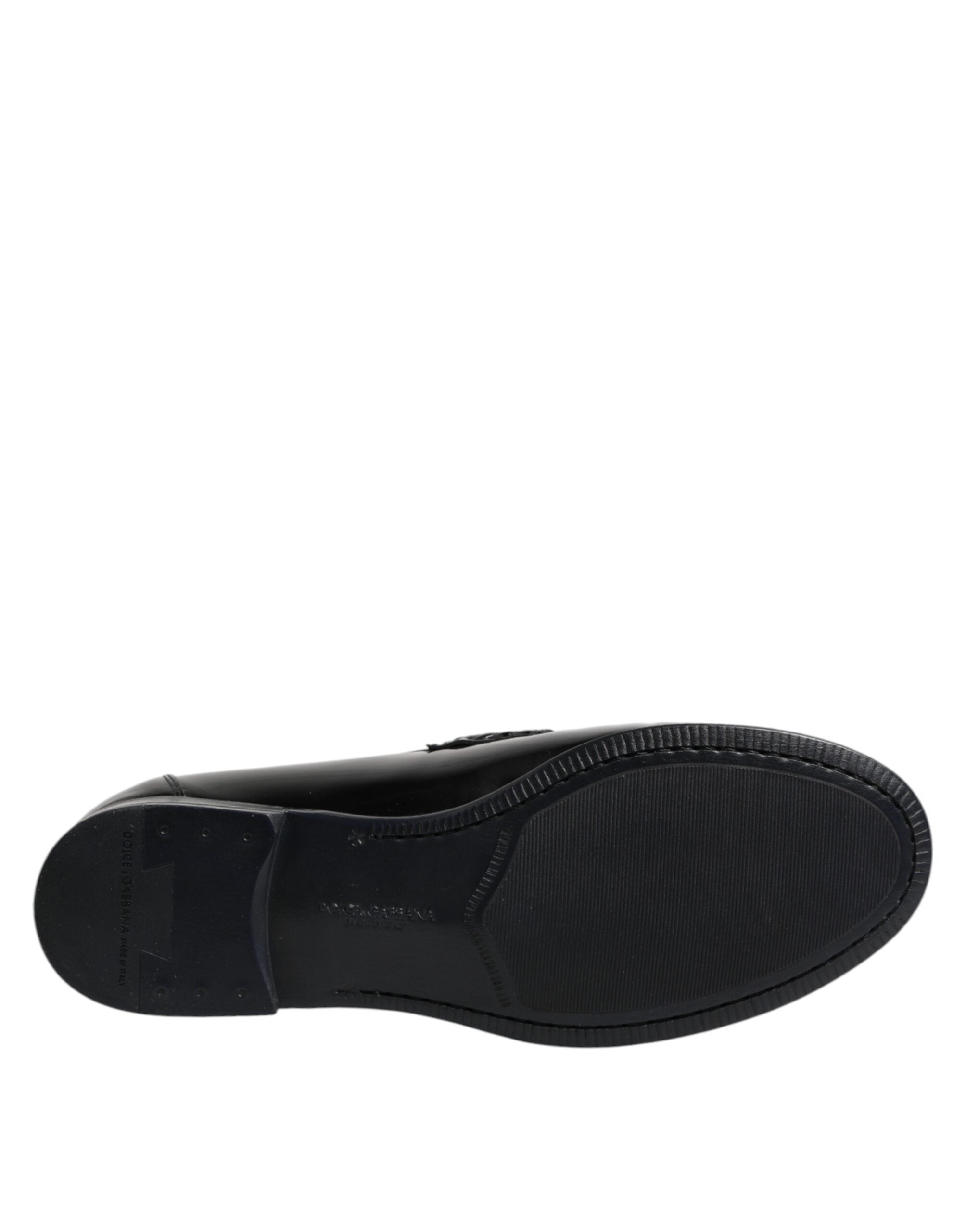 Dolce & Gabbana Schwarze Leder Loafer "Slip On" für Damen und Herren-8
