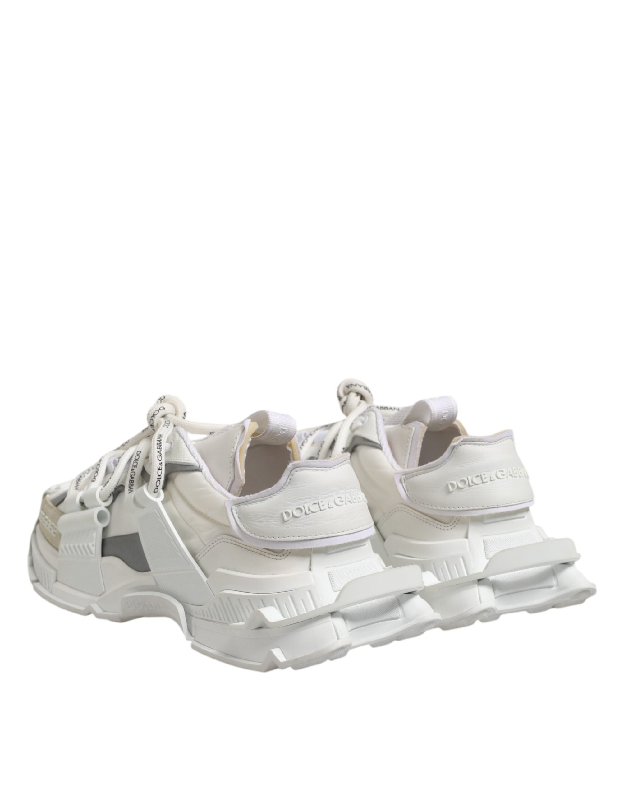 Dolce & Gabbana White Grey Low Top Space Sneakers Shoes-5