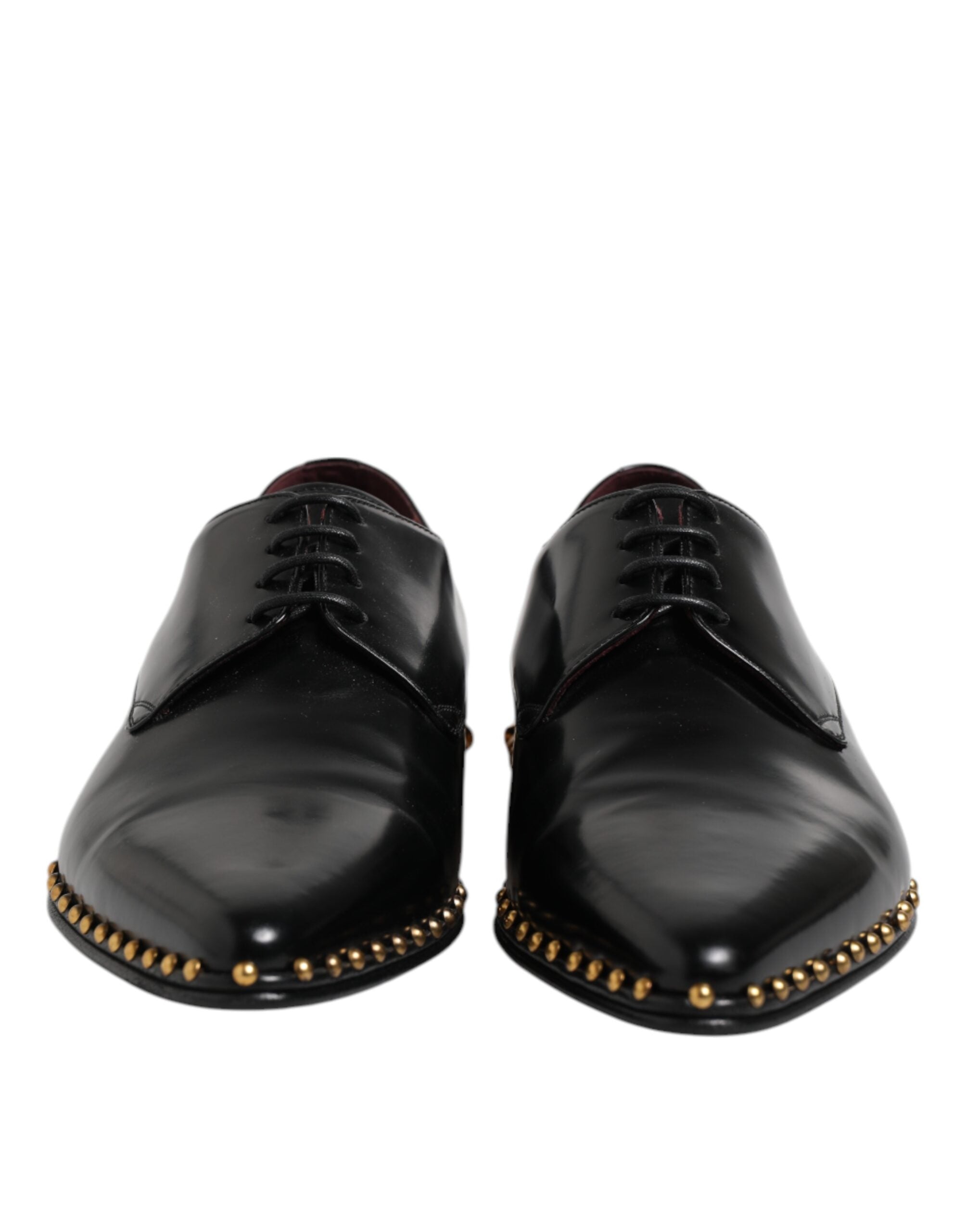 Zapatos de vestir Derby con tachuelas de cuero negro de Dolce & Gabbana para hombre-2