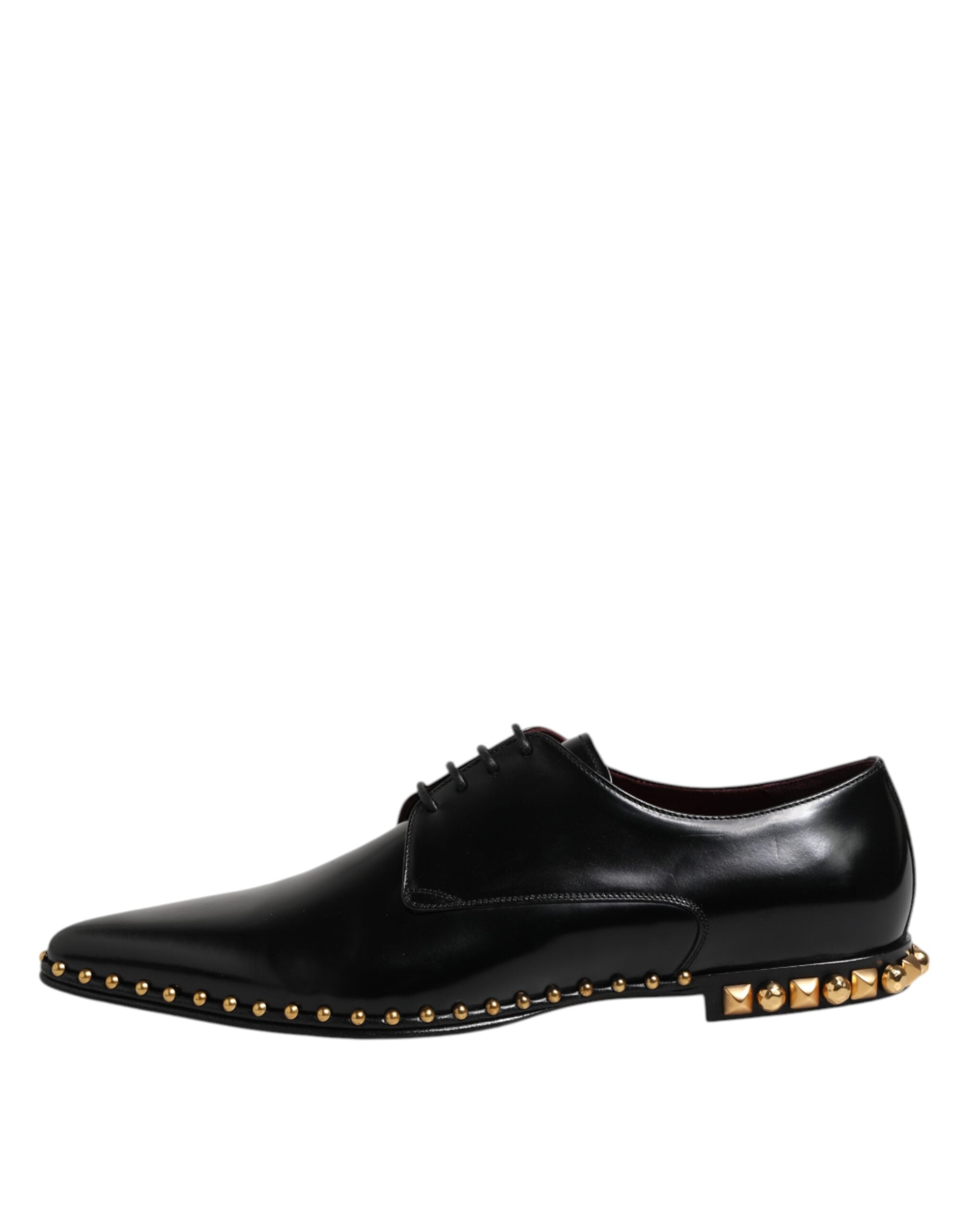 Zapatos de vestir Derby con tachuelas de cuero negro de Dolce & Gabbana para hombre-6
