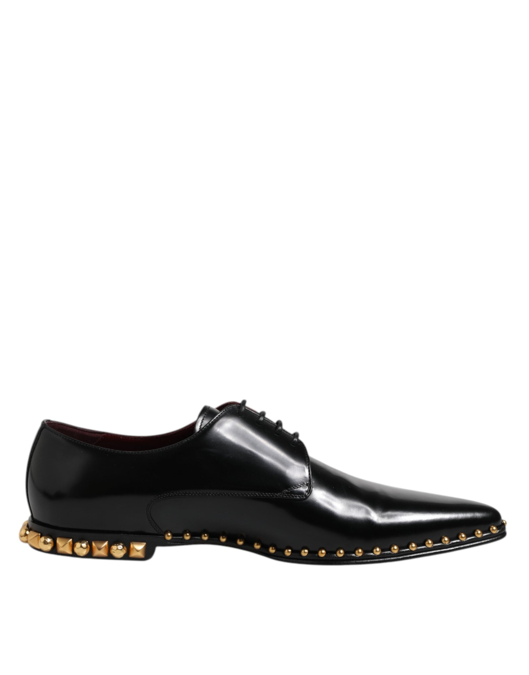 Zapatos de vestir Derby con tachuelas de cuero negro de Dolce & Gabbana para hombre-1