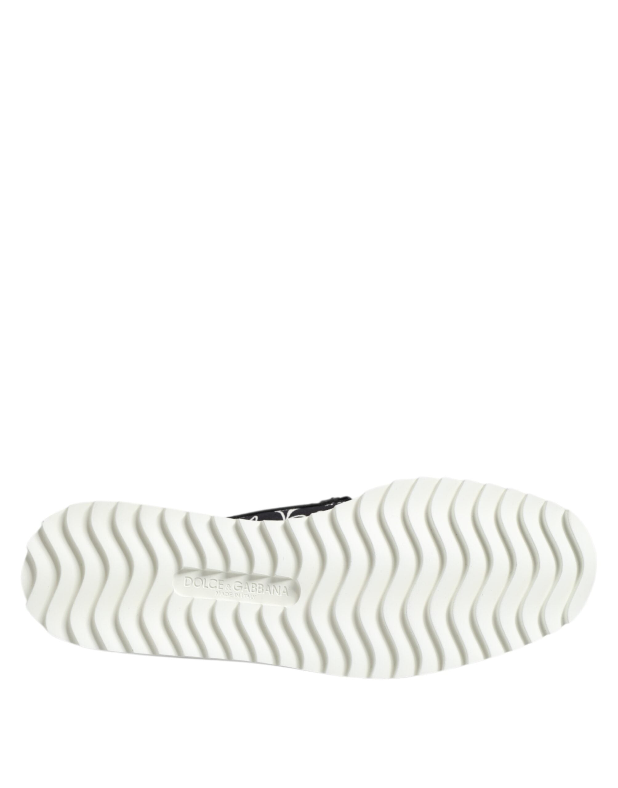 Dolce & Gabbana Black Slip-On Printed Men's Loafers Shoes-8