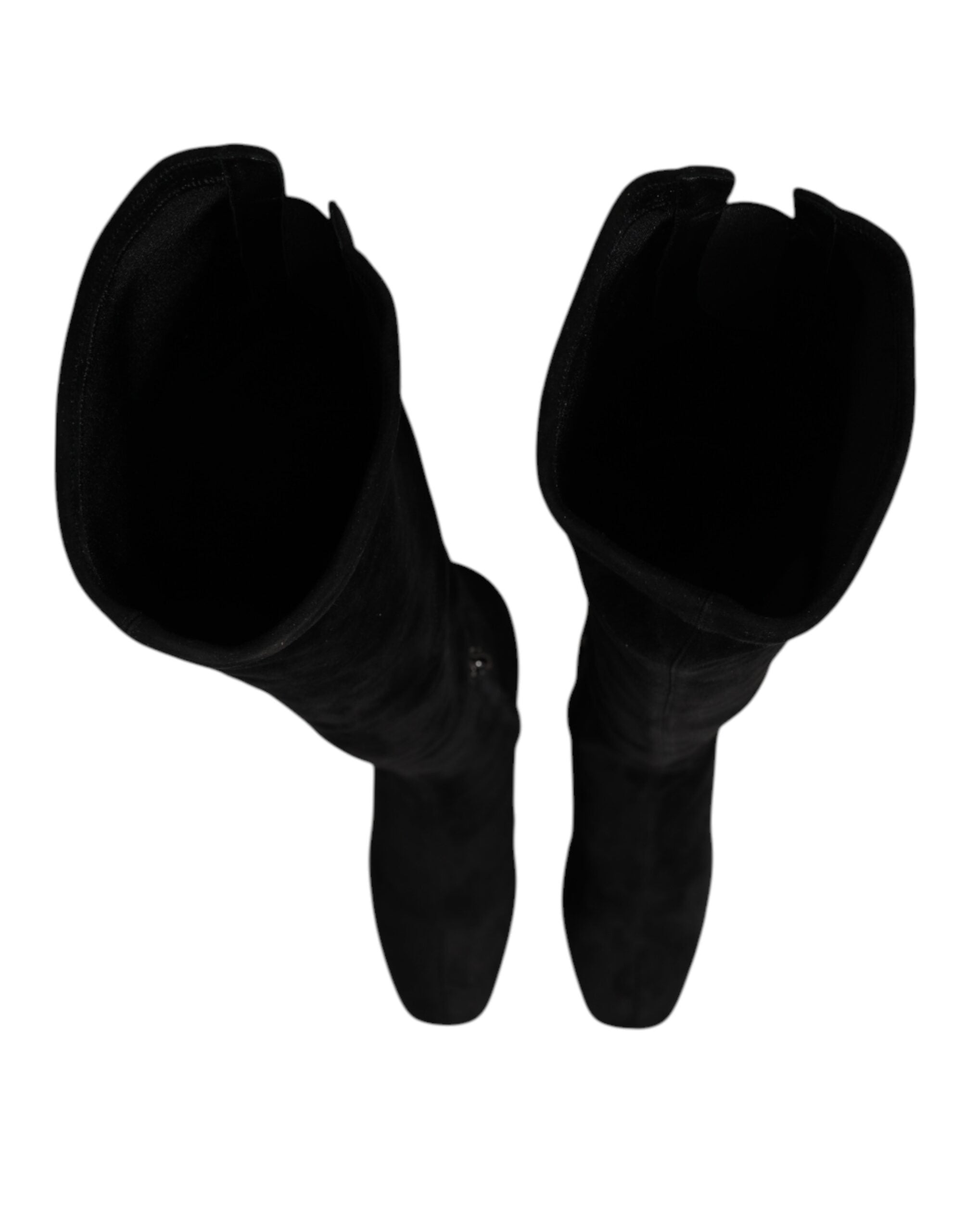 Dolce & Gabbana Black knee-high suede boots-3