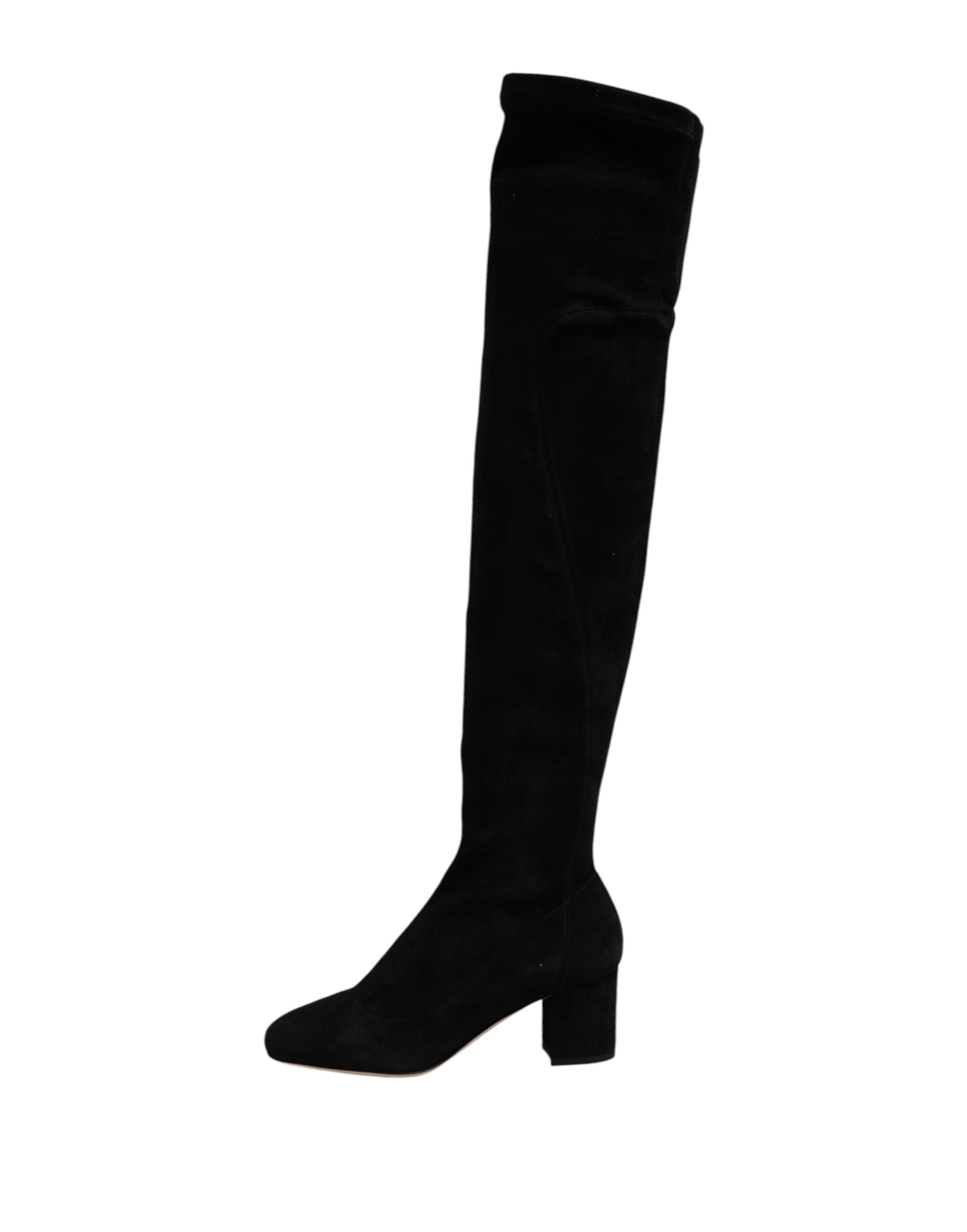 Dolce & Gabbana Black knee-high suede boots-6