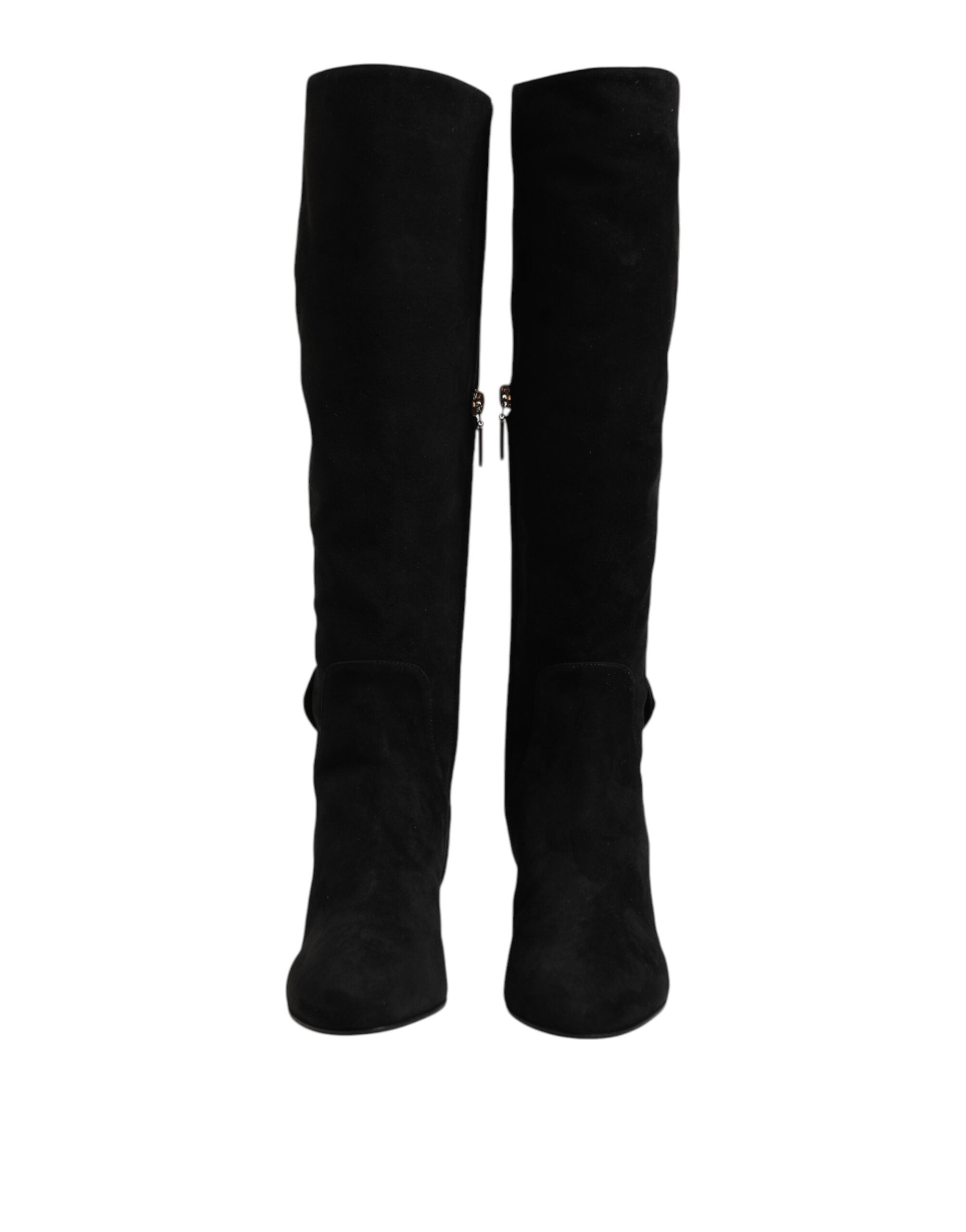 Dolce & Gabbana Black knee-high suede boots-2