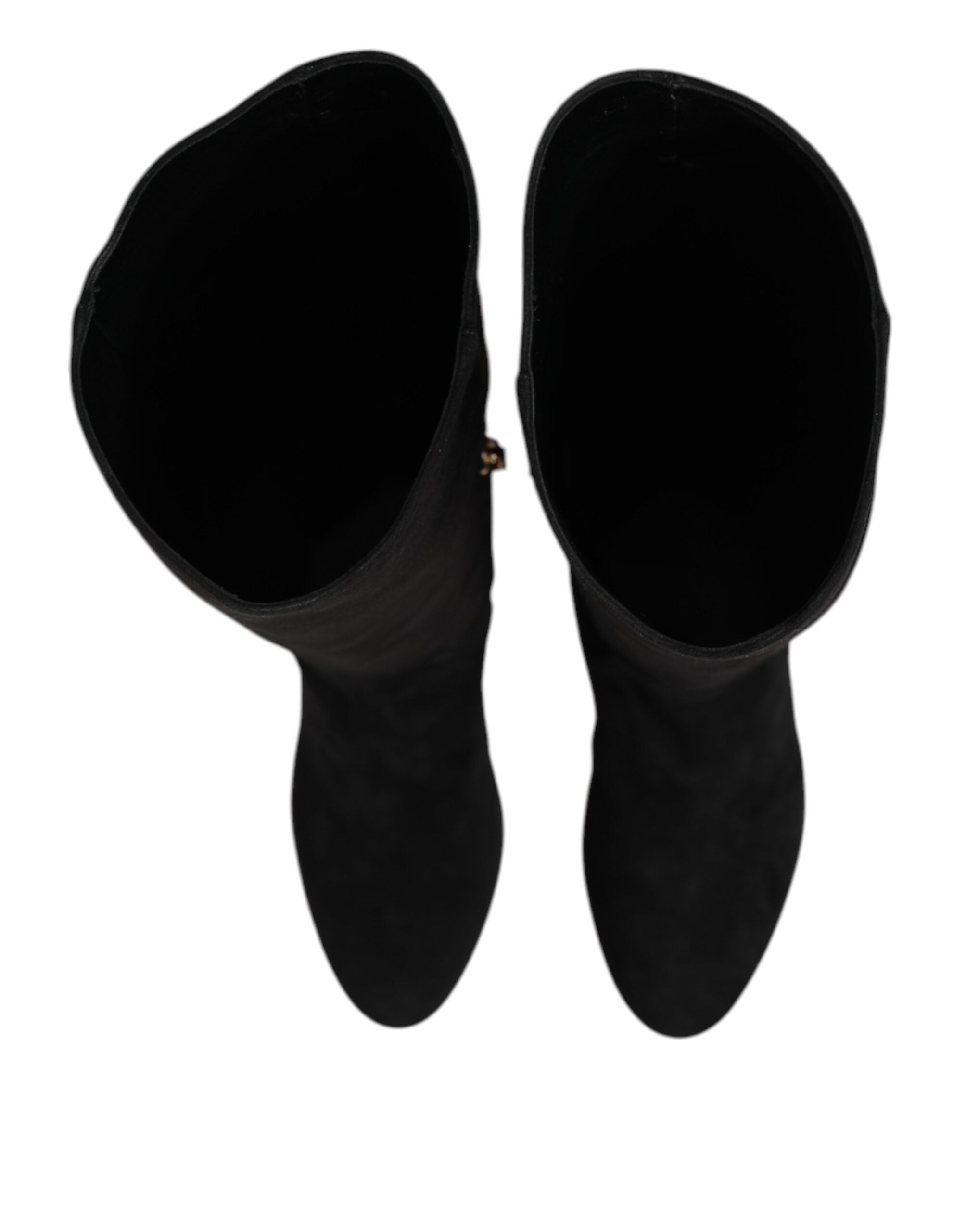 Dolce & Gabbana Black knee-high suede boots-3